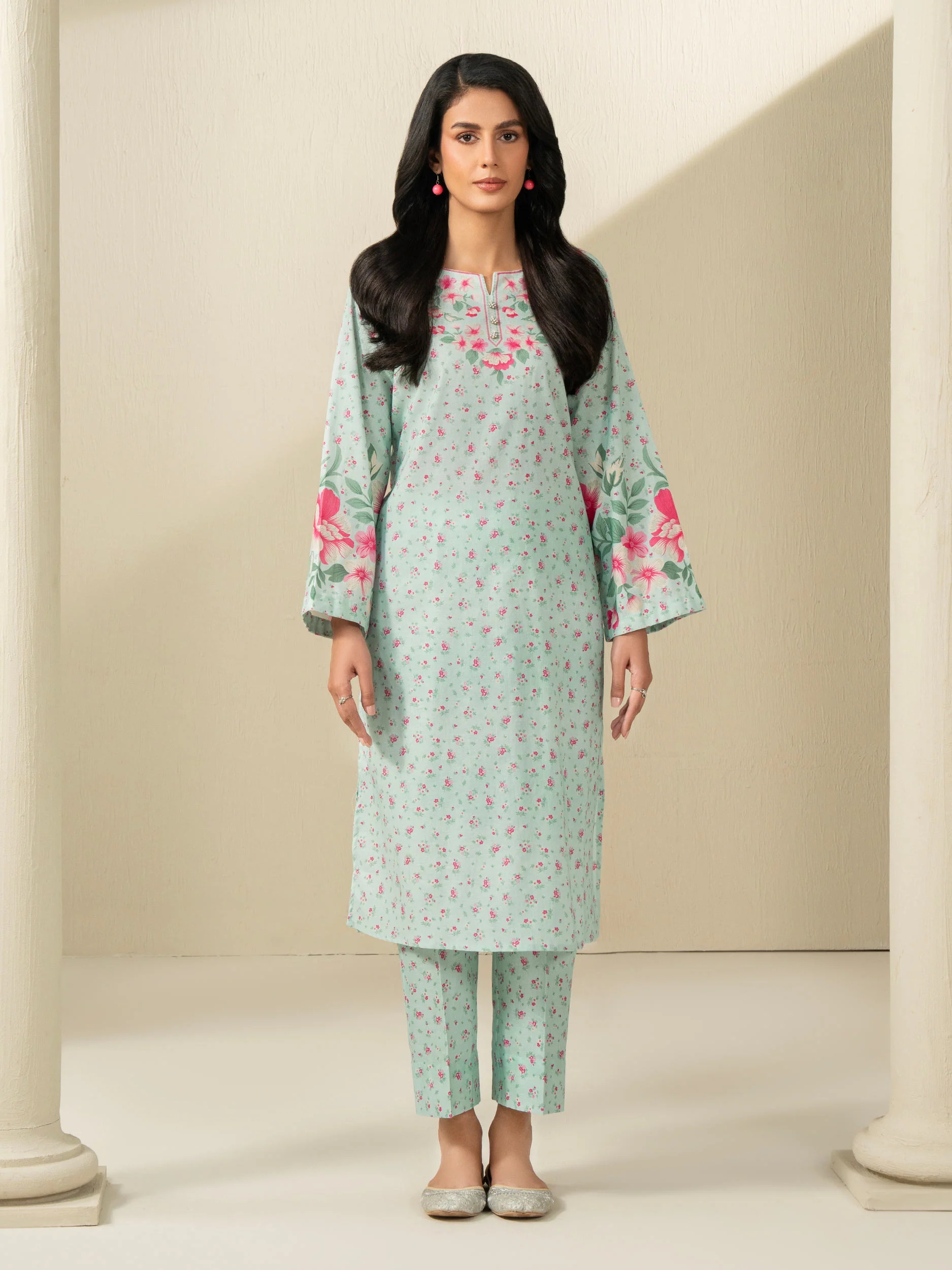2 Piece Khaddar Suit-Printed (Unstitched) - Image 2