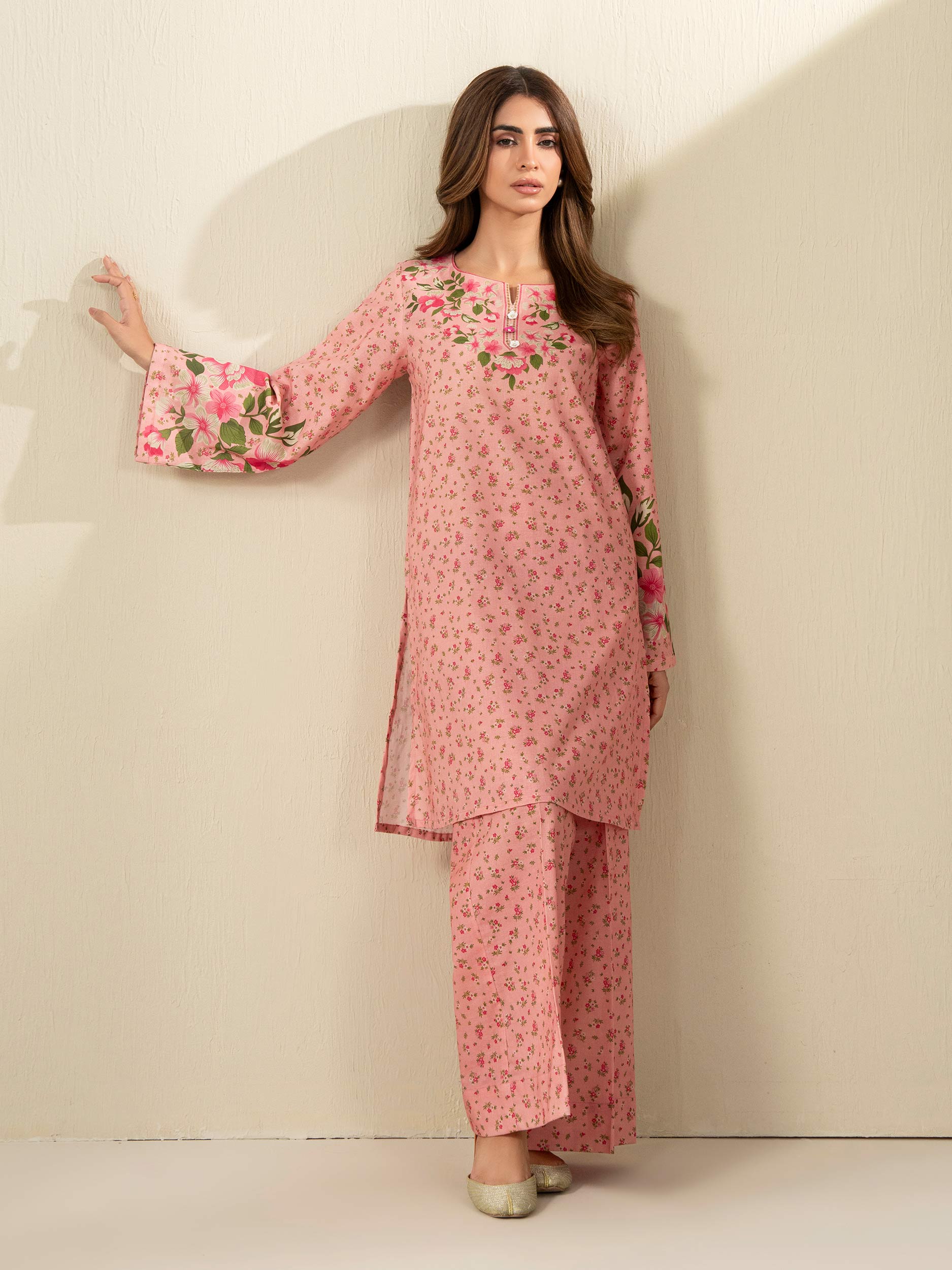 2 Piece Khaddar Suit-Printed (Unstitched) - Image 2