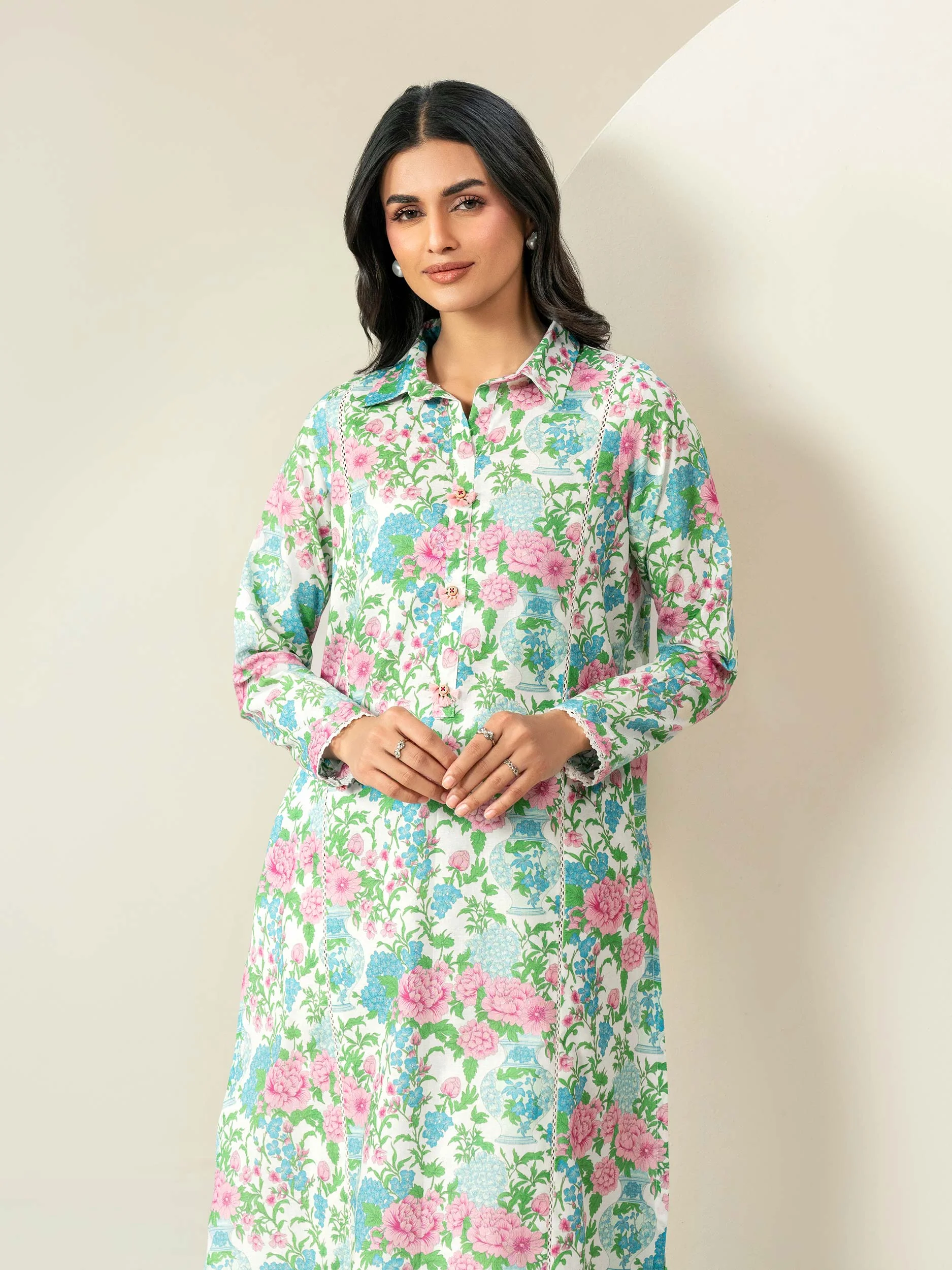 2 Piece Khaddar Suit-Printed (Unstitched) - Image 2