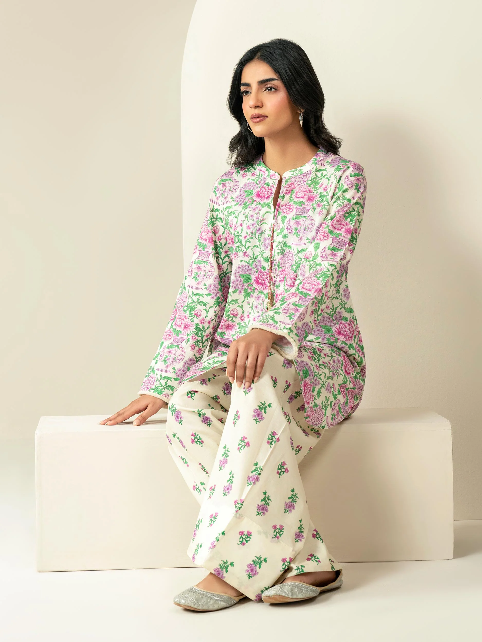 2 Piece Khaddar Suit-Printed (Unstitched) - Image 6
