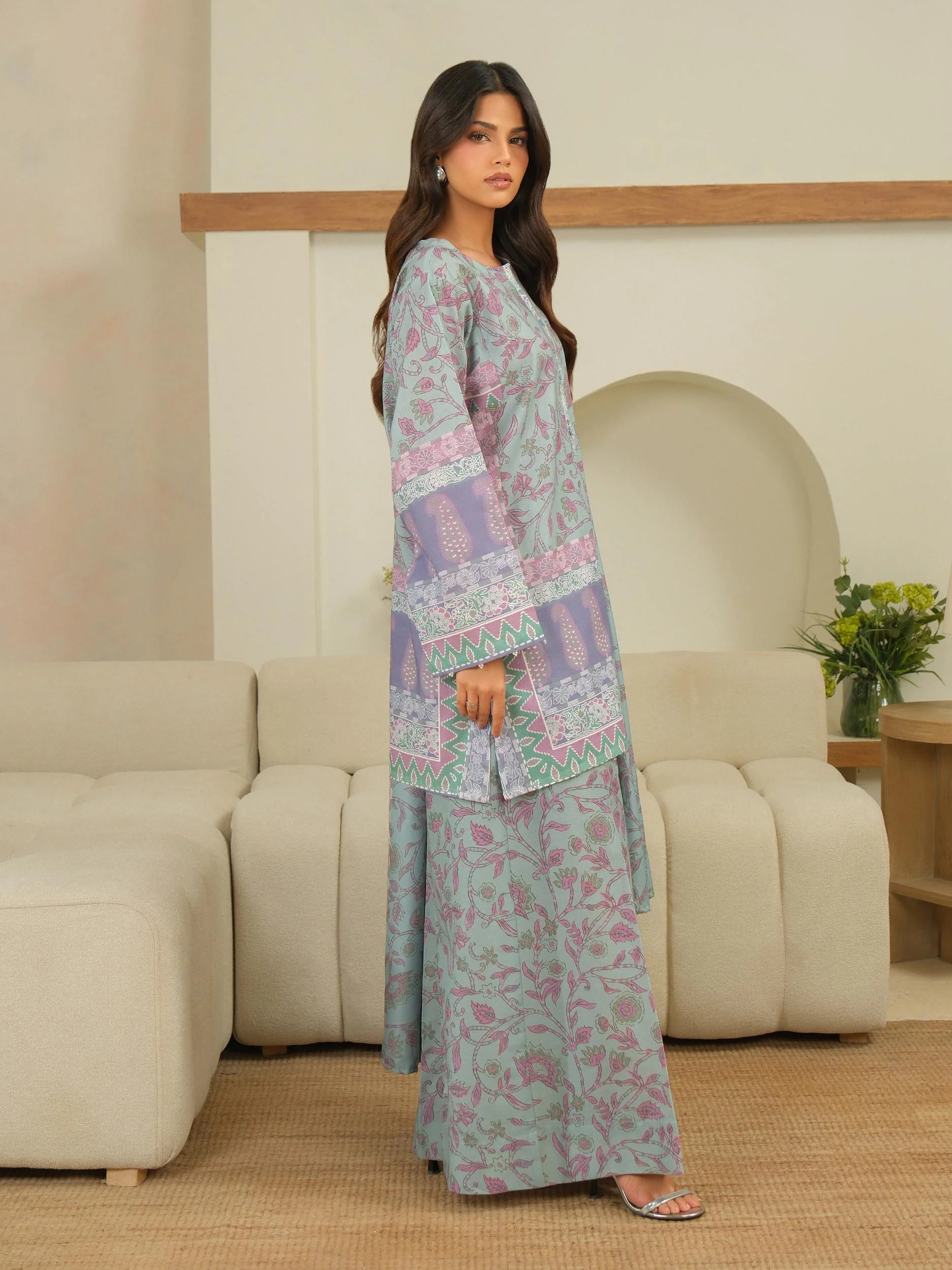 3 Piece Khaddar Suit-Printed (Unstitched) - Image 3