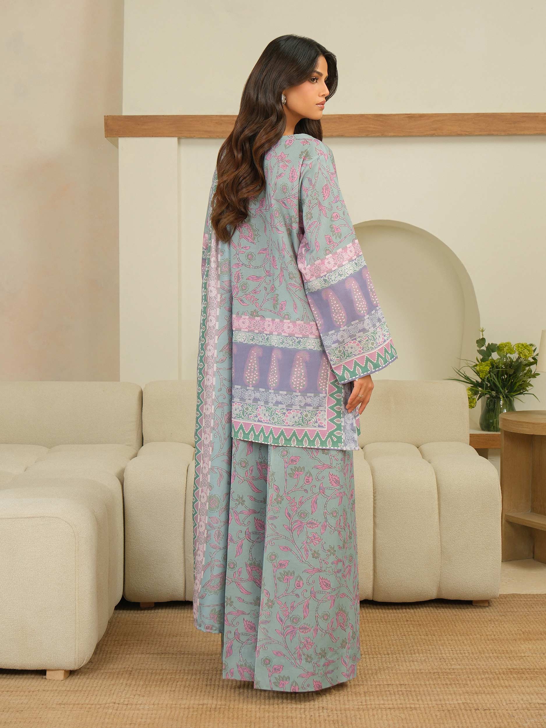 3 Piece Khaddar Suit-Printed (Unstitched) - Image 4