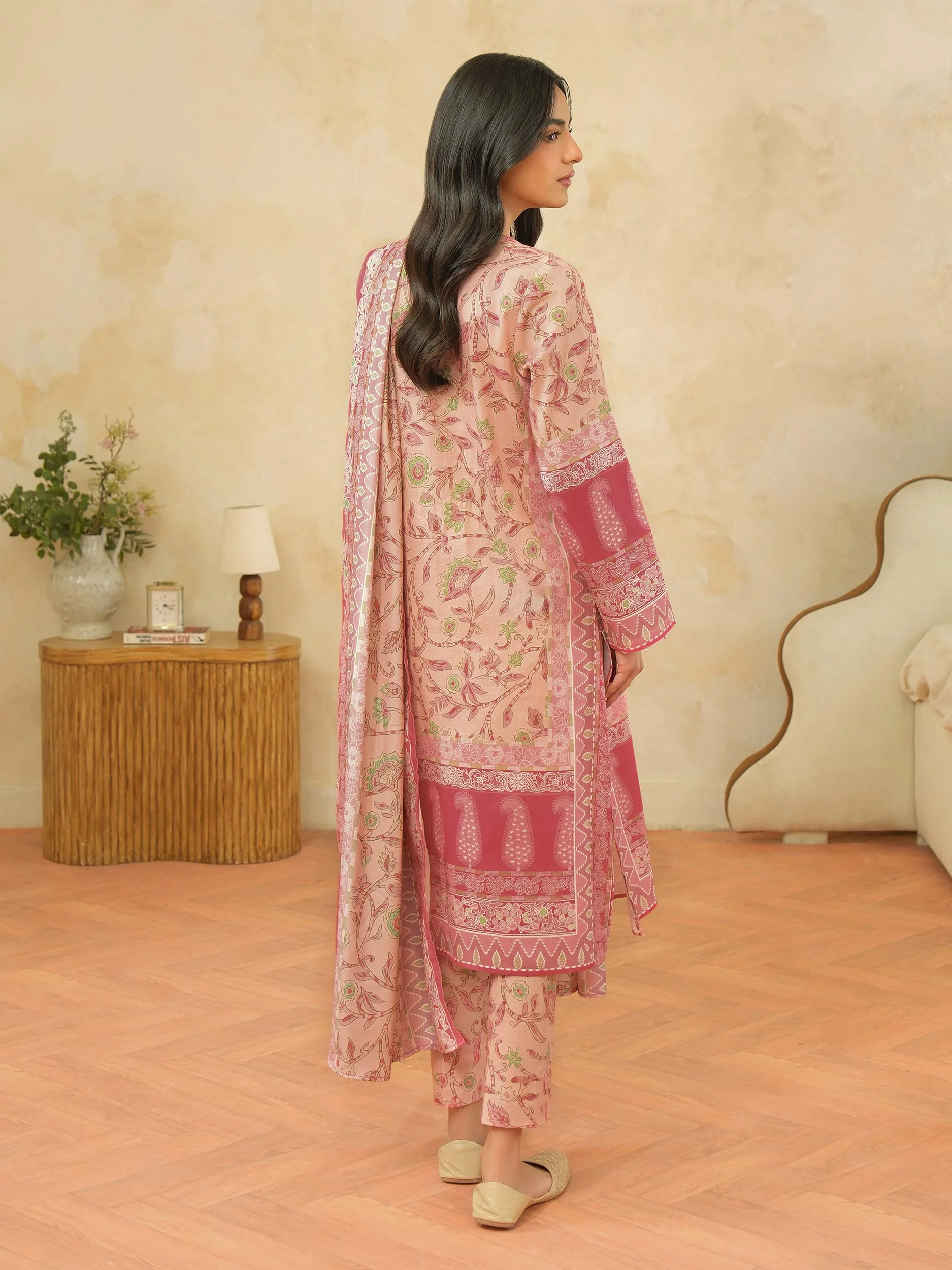 3 Piece Khaddar Suit-Printed (Unstitched) - Image 6