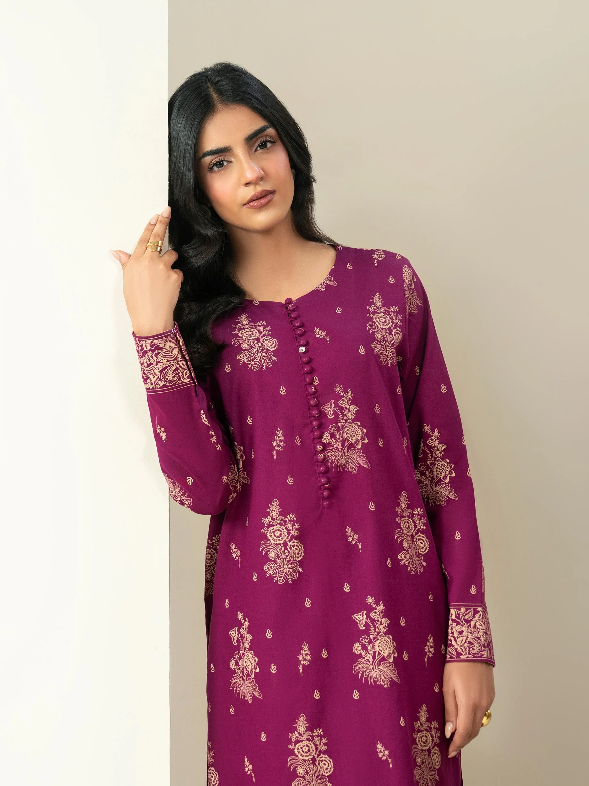 2 Piece Khaddar Suit Paste-Print (Unstitched) - Image 5