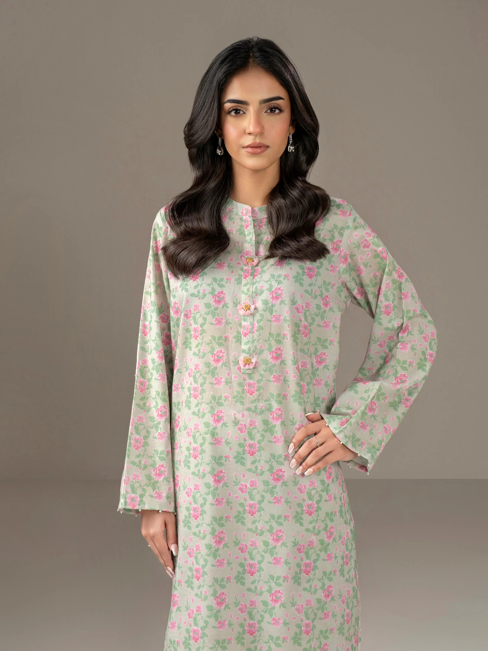 2 Piece Khaddar Suit-Printed (Unstitched) - Image 2