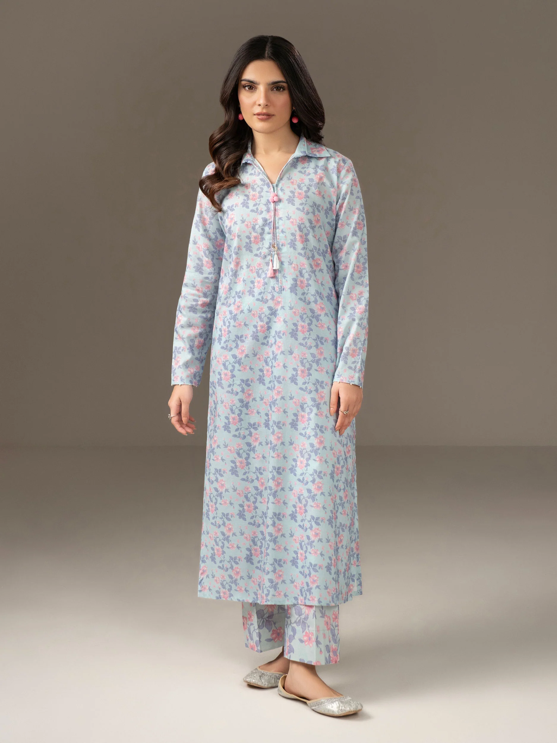 2 Piece Khaddar Suit-Printed (Unstitched) - Image 2