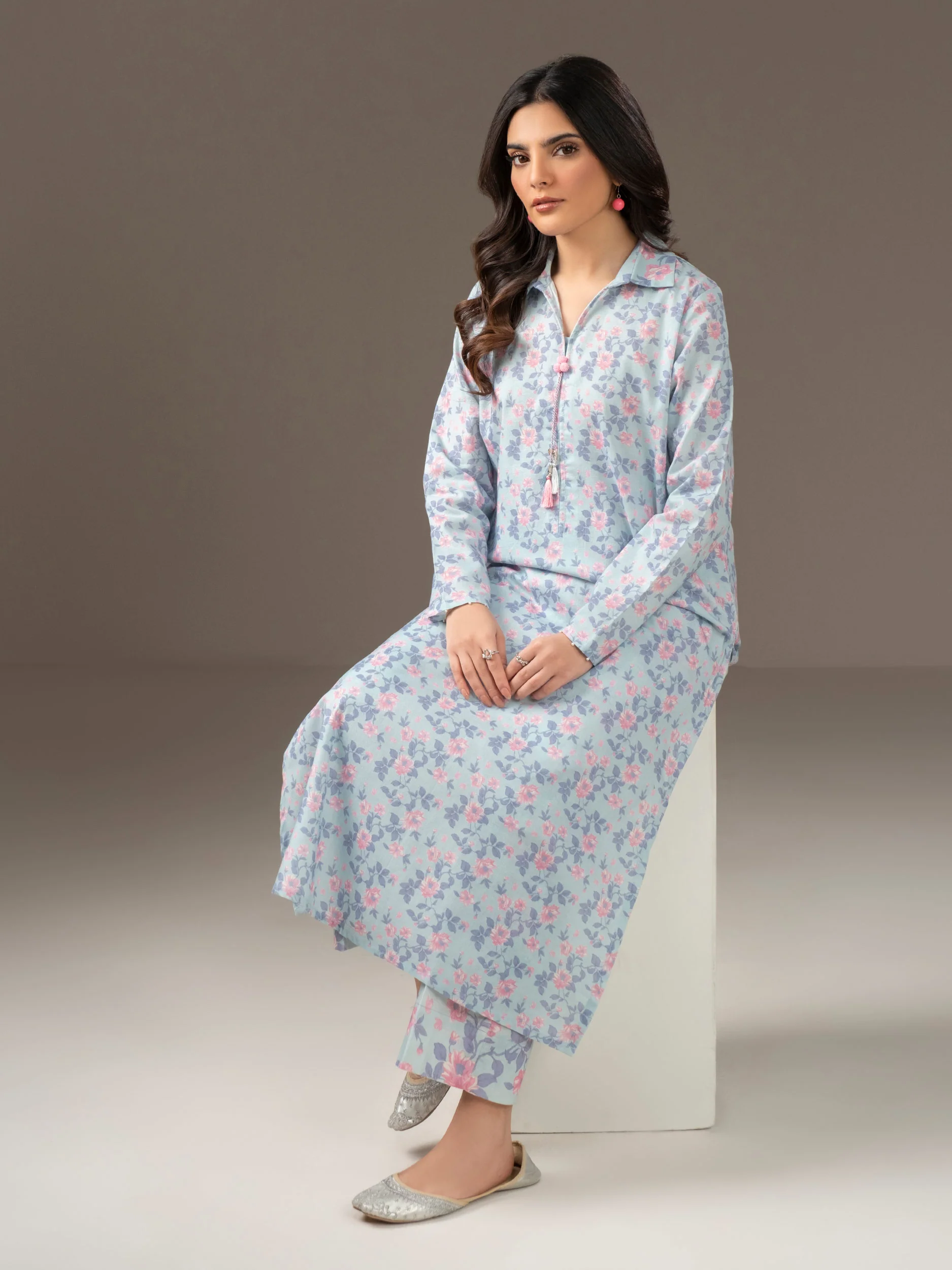 2 Piece Khaddar Suit-Printed (Unstitched) - Image 6