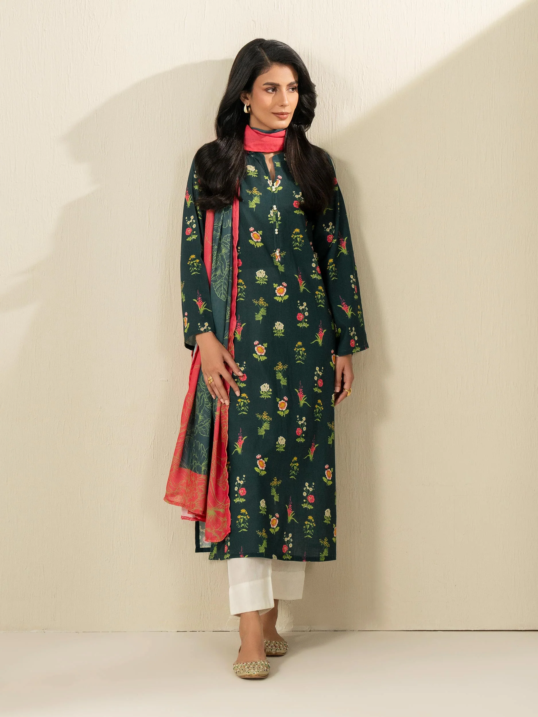 2 Piece Khaddar Suit-Printed (Unstitched) - Image 4