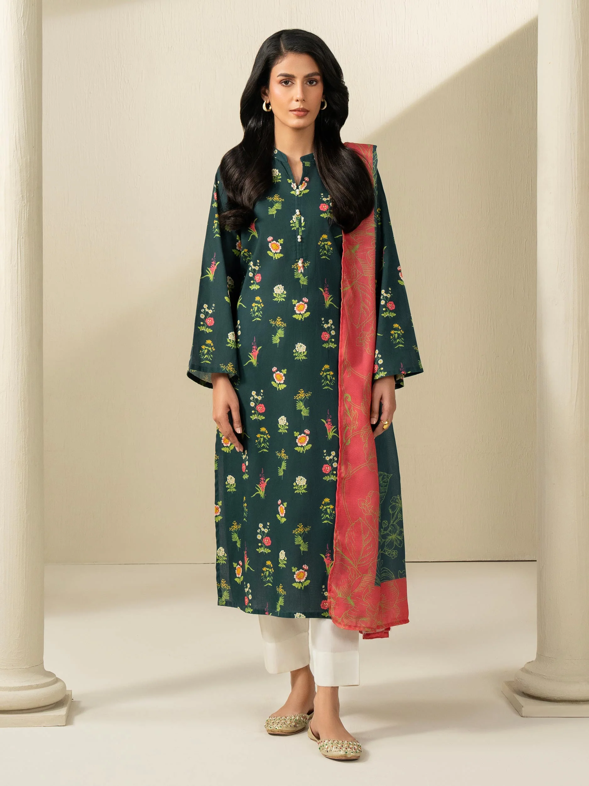 2 Piece Khaddar Suit-Printed (Unstitched) - Image 6