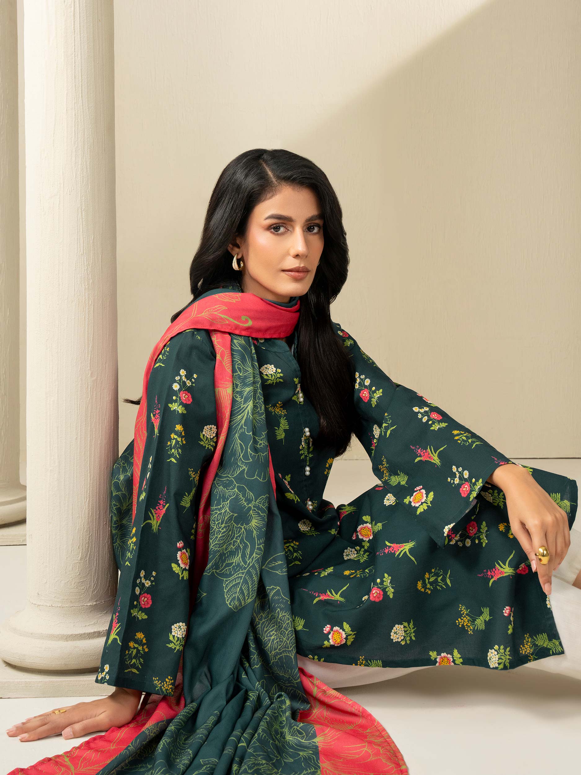 2 Piece Khaddar Suit-Printed (Unstitched) - Image 7