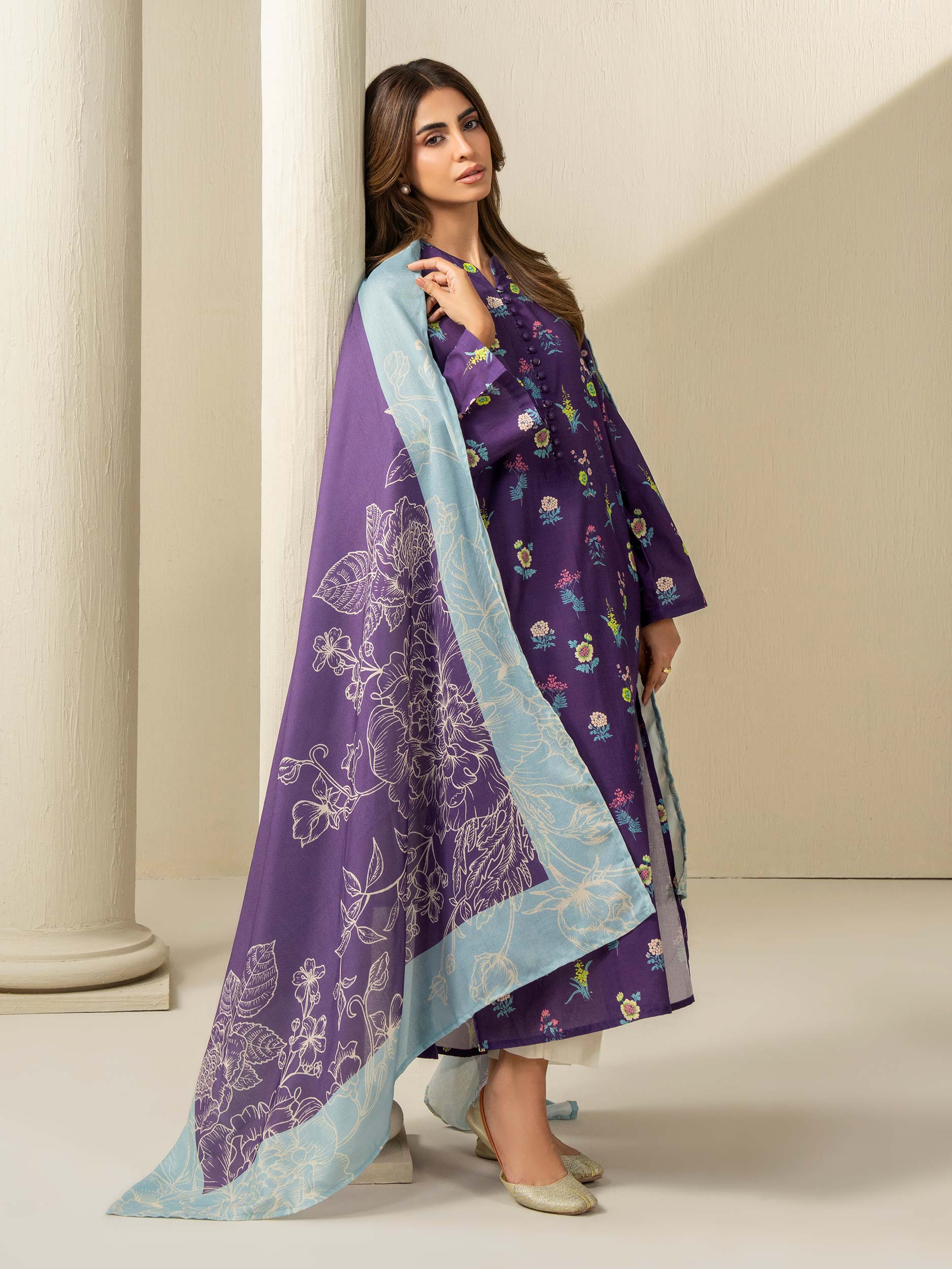 2 Piece Khaddar Suit-Printed (Unstitched) - Image 3