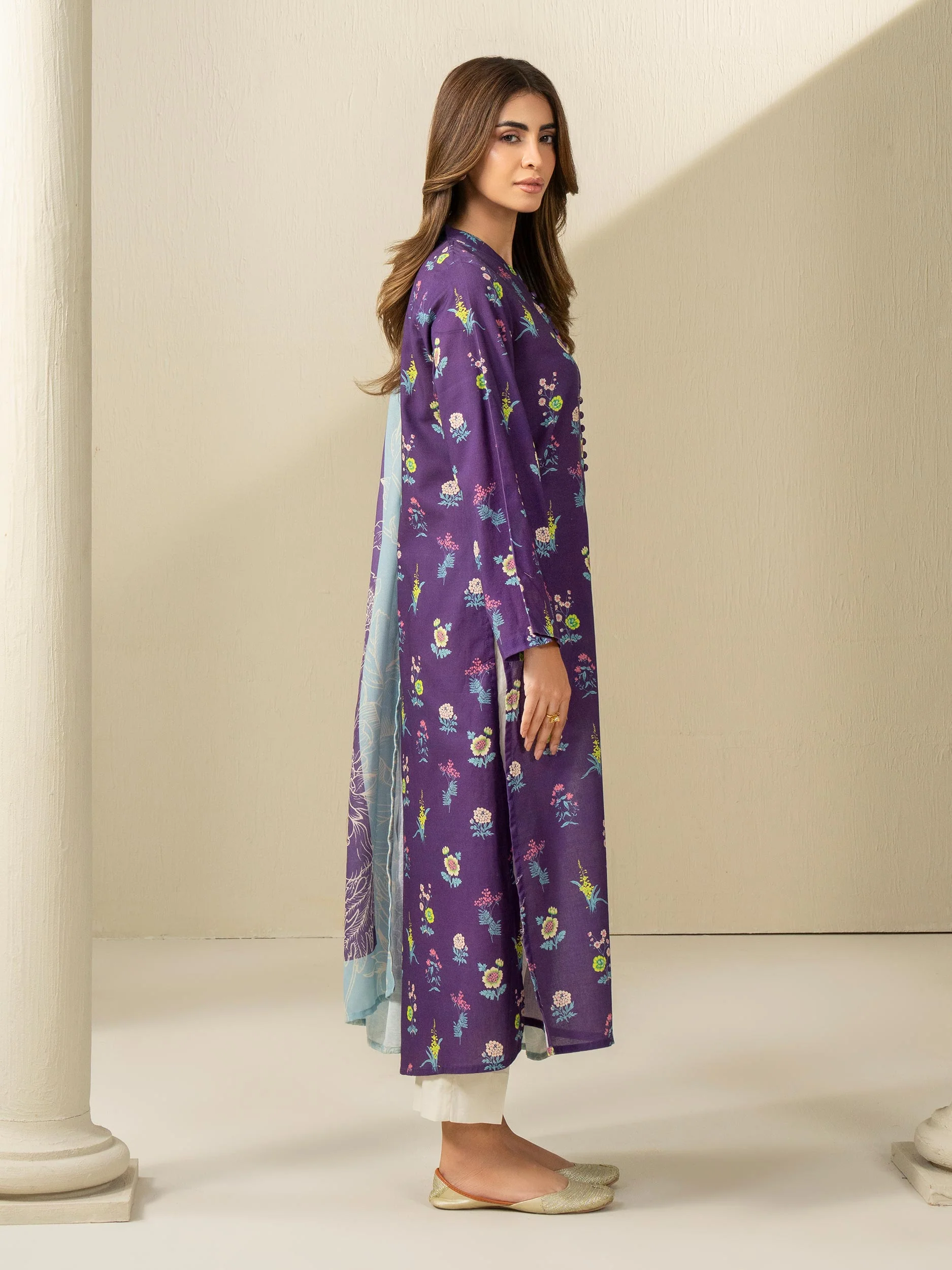 2 Piece Khaddar Suit-Printed (Unstitched) - Image 4