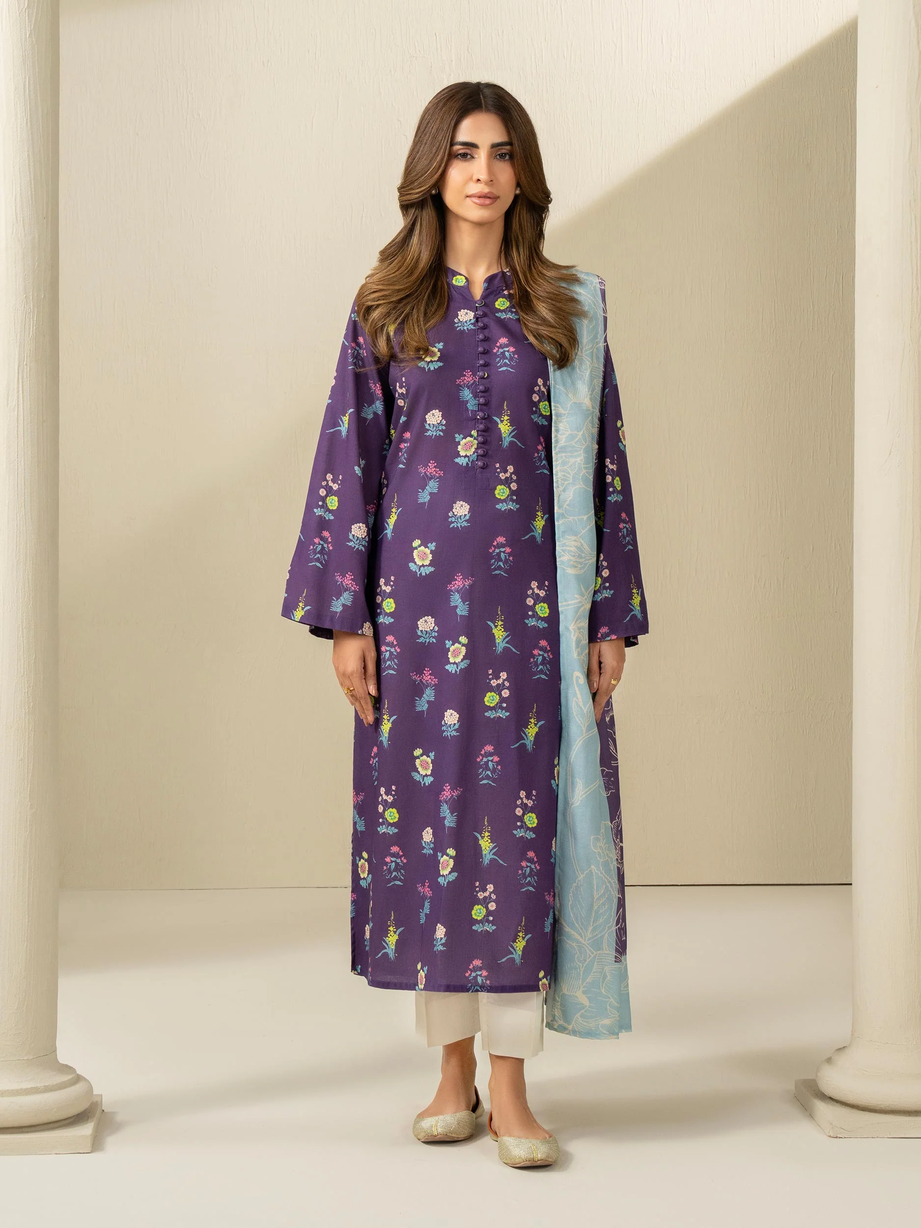 2 Piece Khaddar Suit-Printed (Unstitched) - Image 6