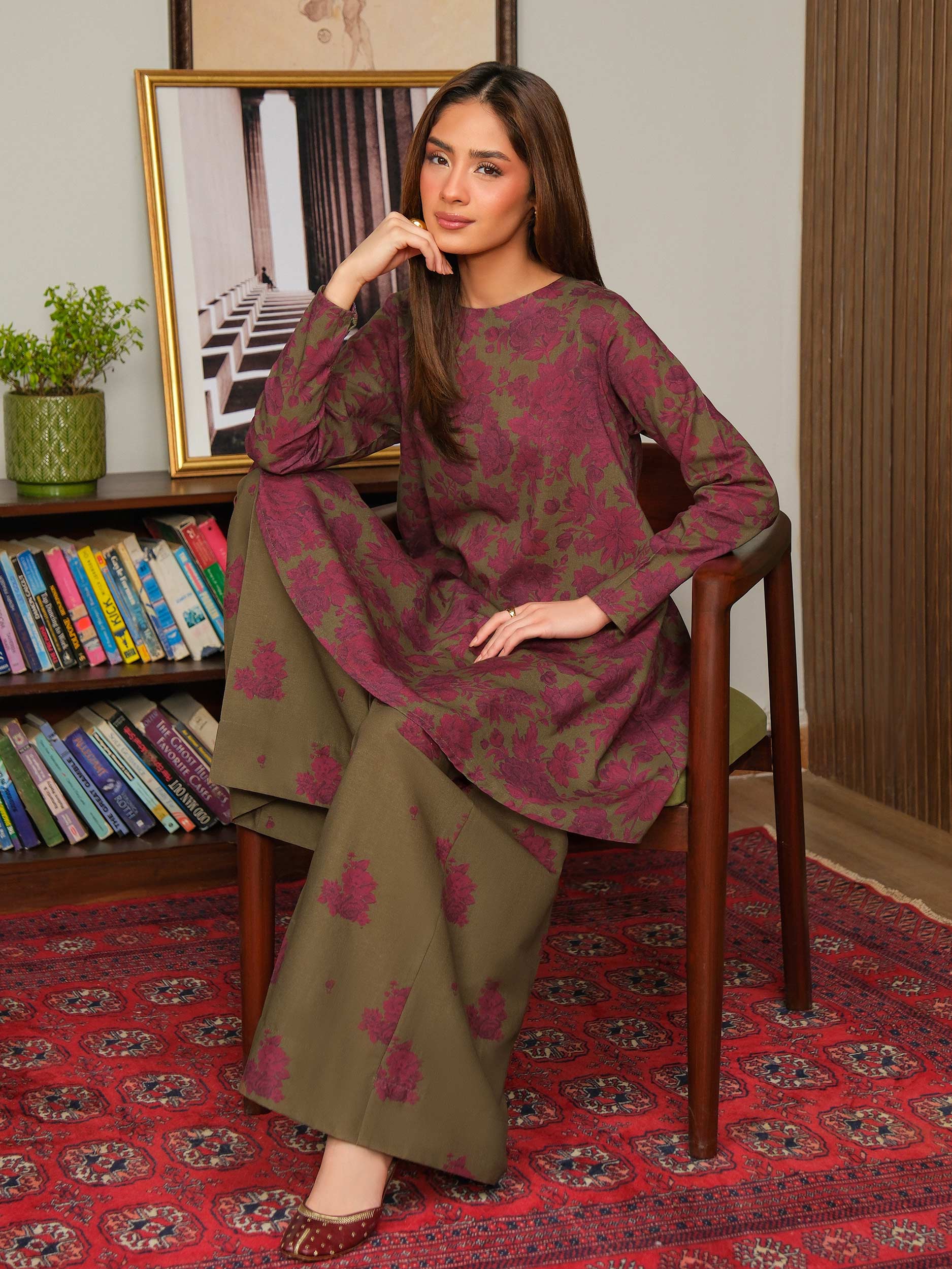 2 Piece Khaddar Suit-Printed (Unstitched) - Image 5