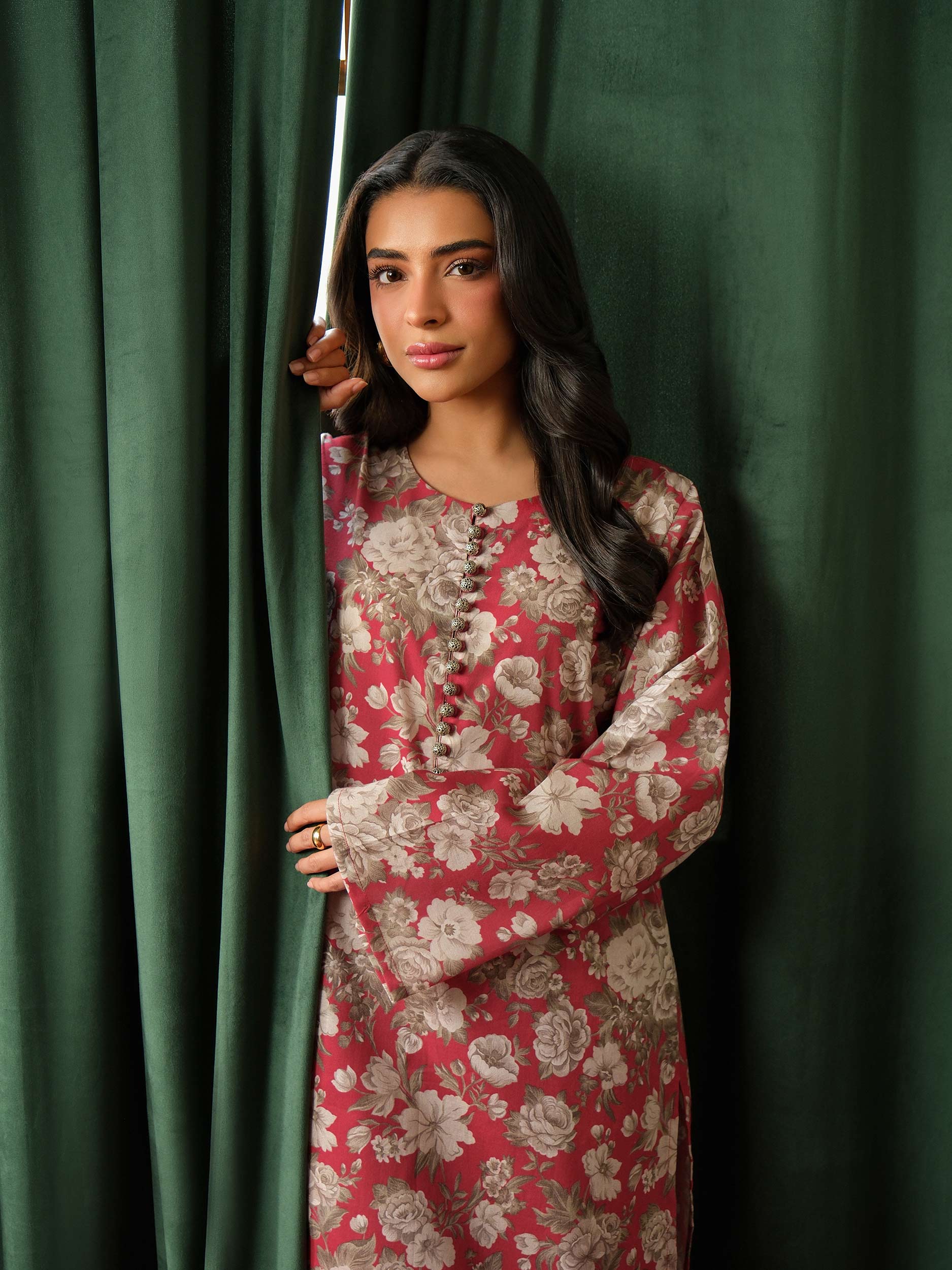 2 Piece Khaddar Suit-Printed (Unstitched) - Image 2