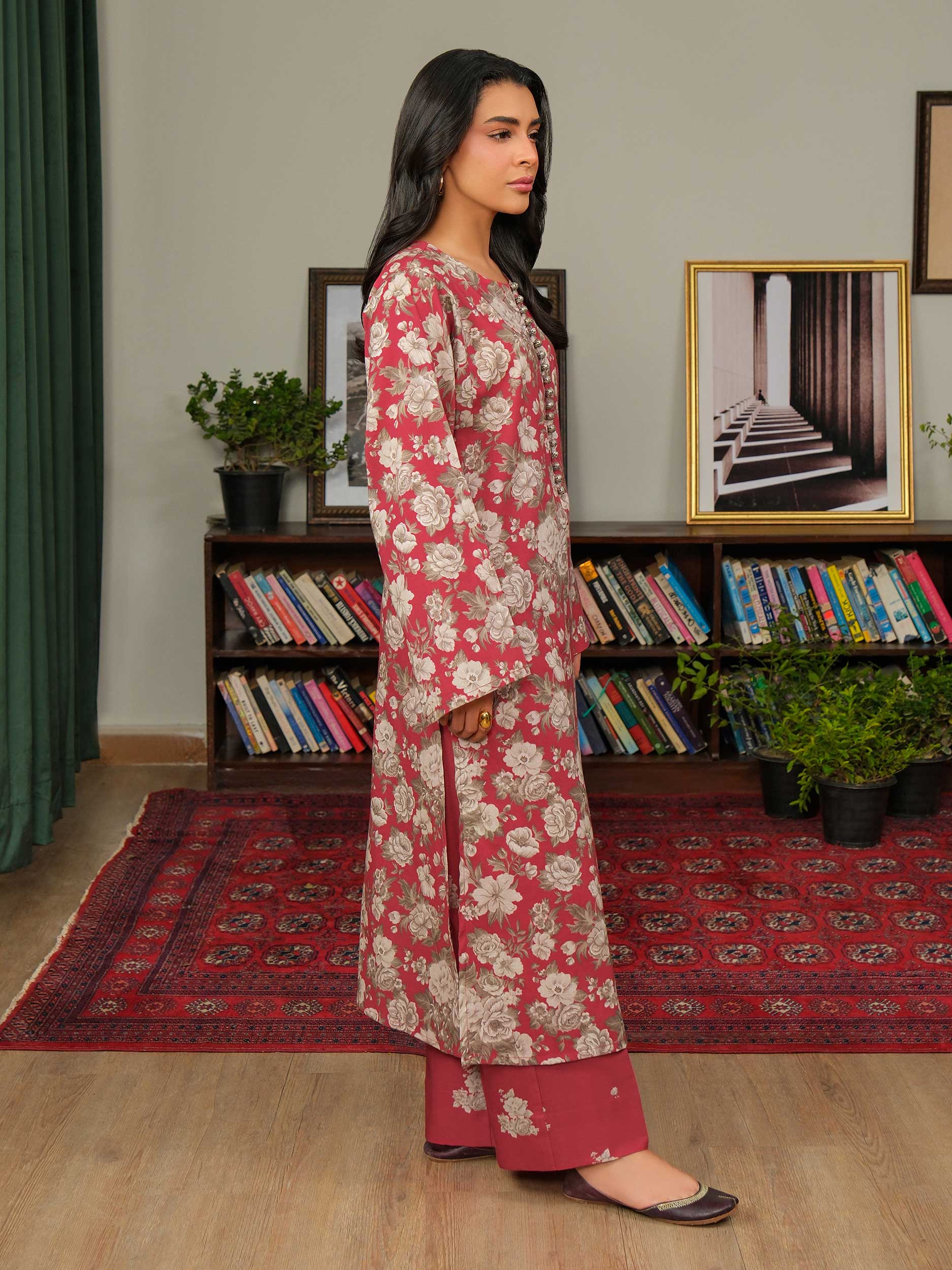 2 Piece Khaddar Suit-Printed (Unstitched) - Image 4