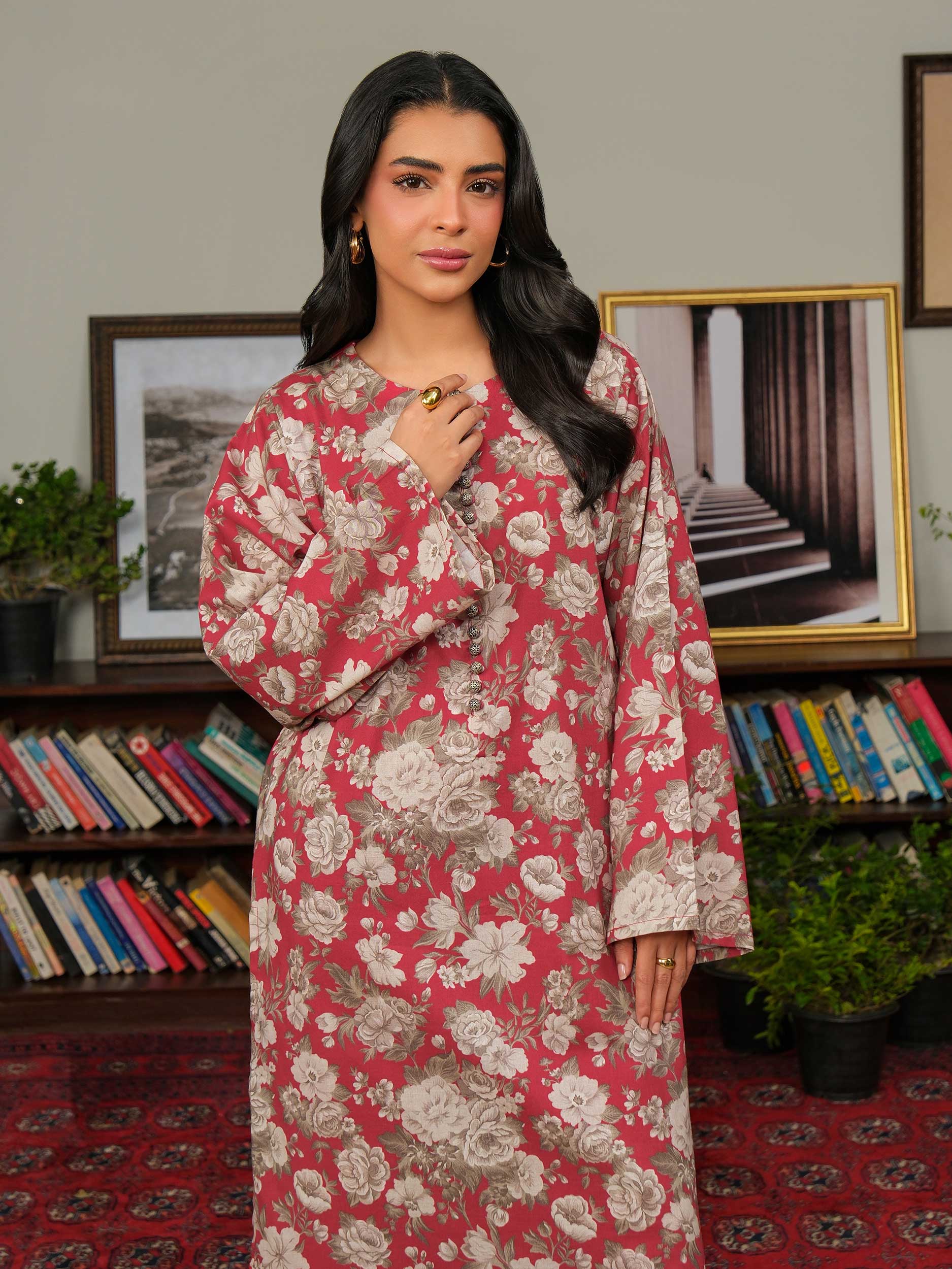2 Piece Khaddar Suit-Printed (Unstitched) - Image 5