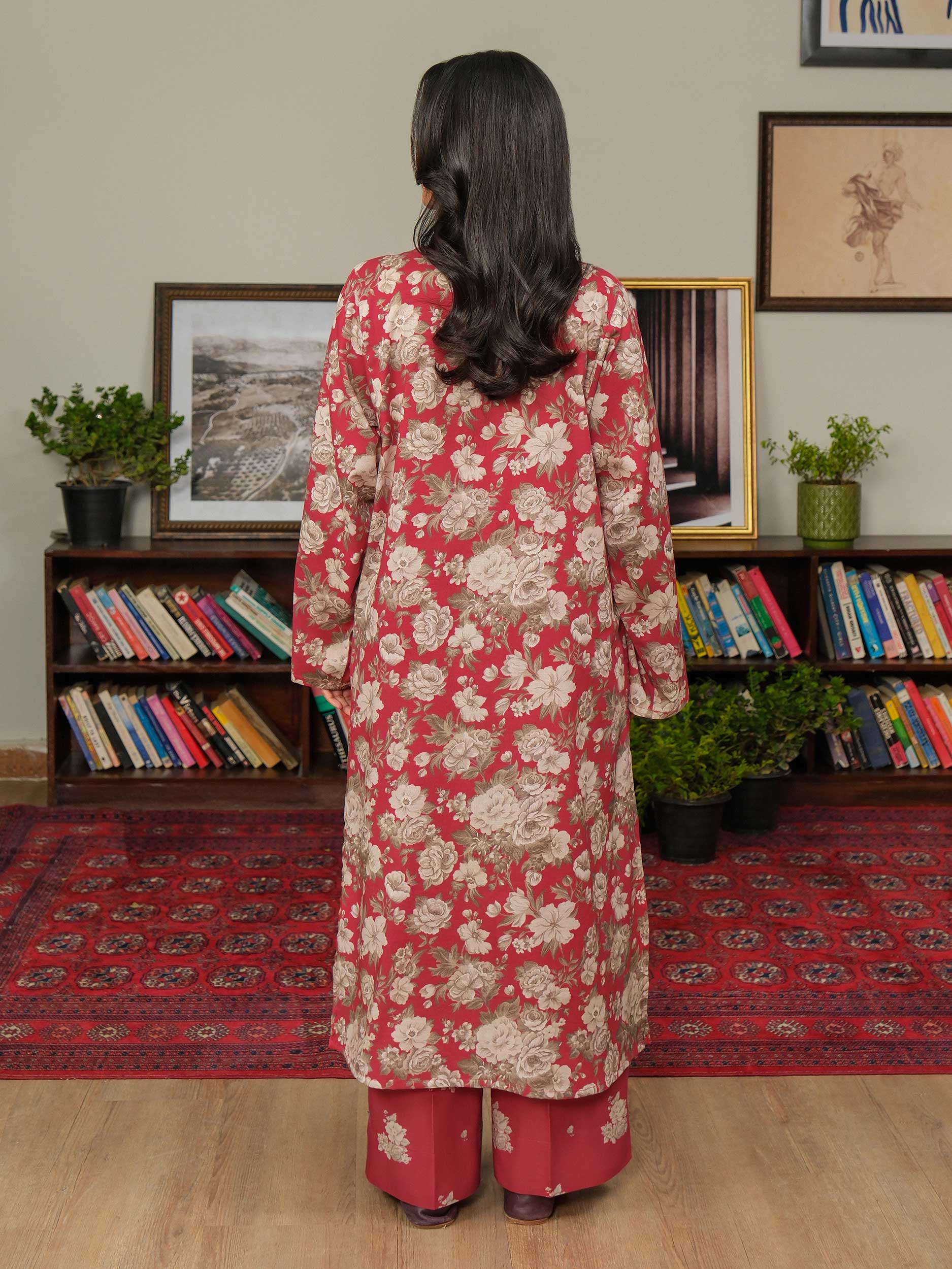 2 Piece Khaddar Suit-Printed (Unstitched) - Image 6