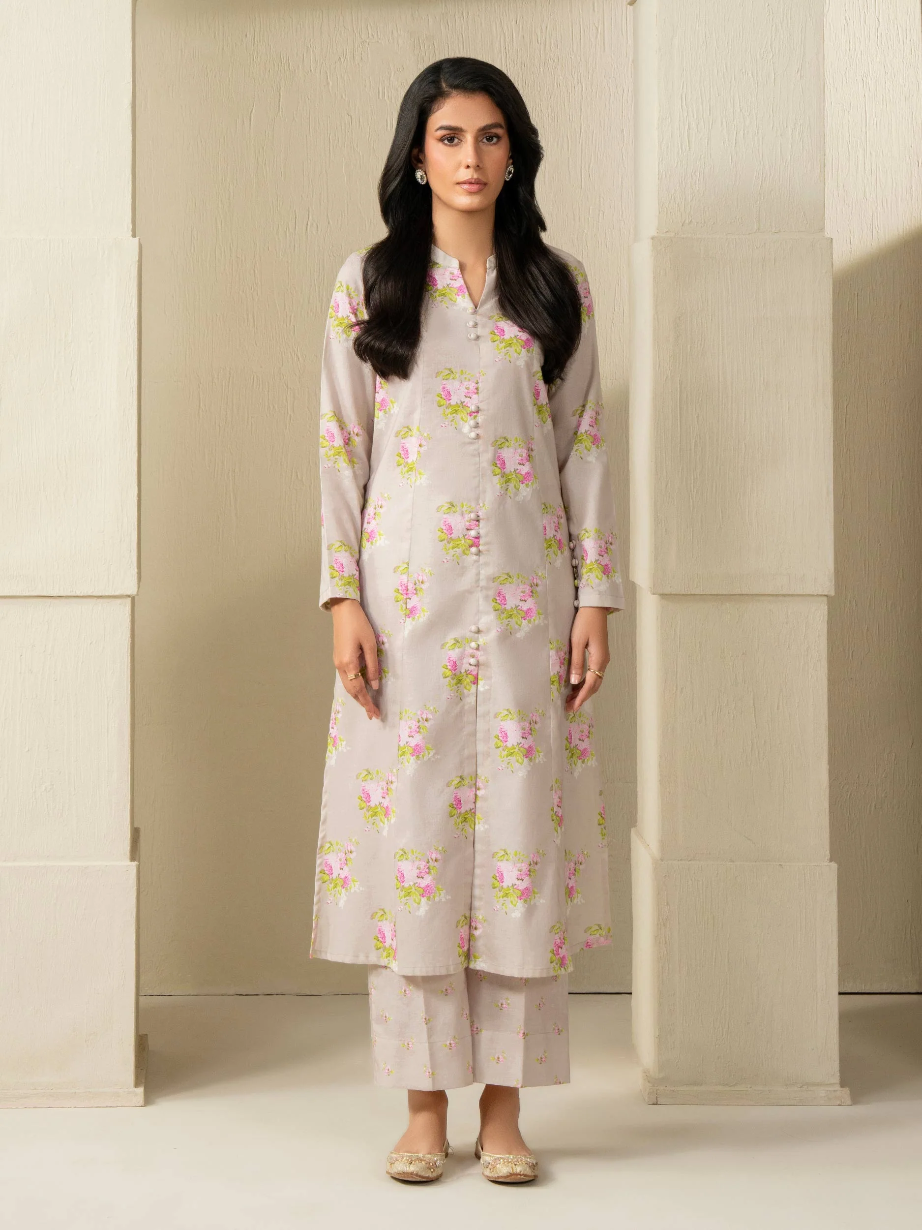 2 Piece Khaddar Suit-Printed (Unstitched) - Image 4
