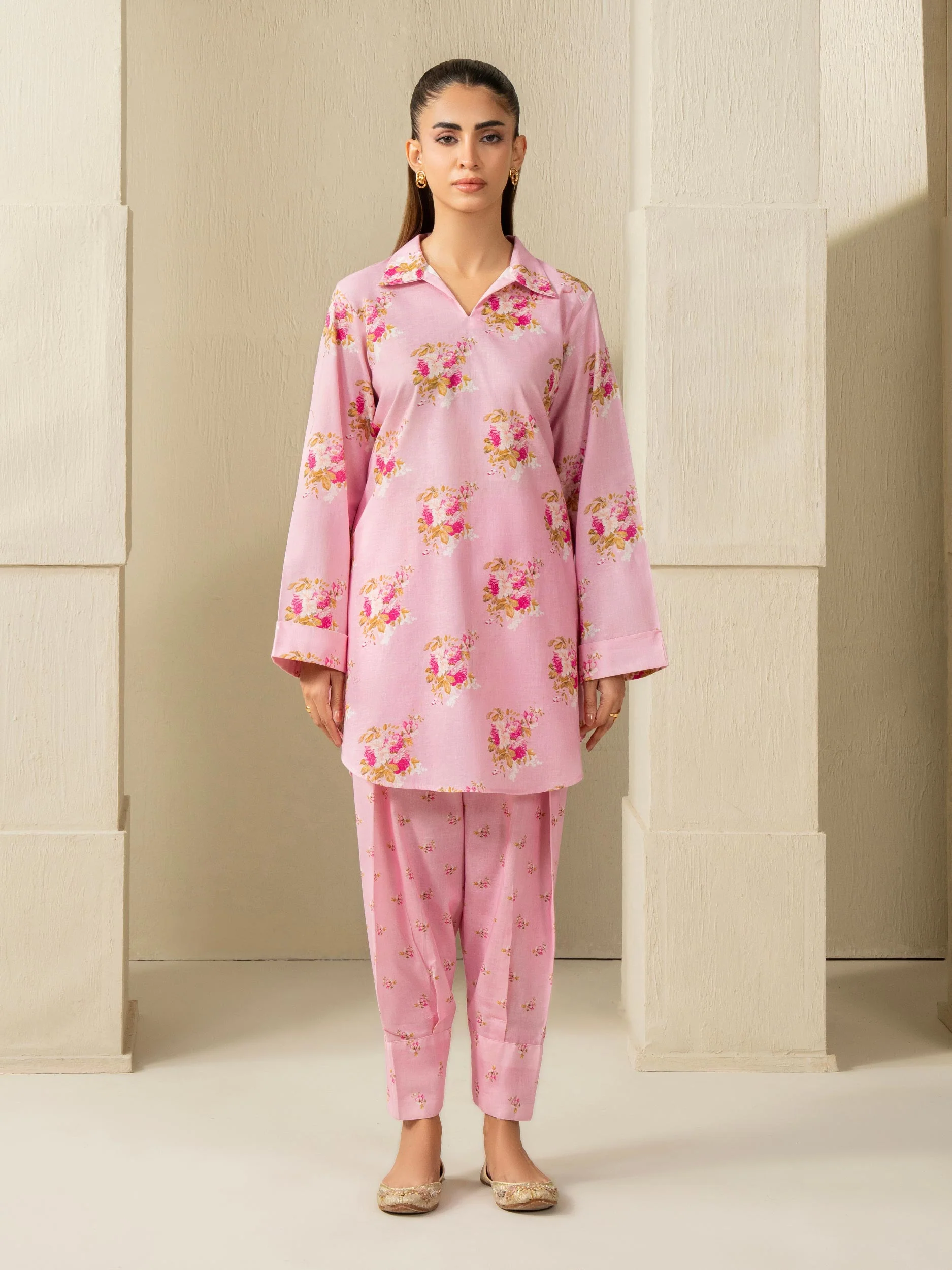 2 Piece Khaddar Suit-Printed (Unstitched) - Image 2
