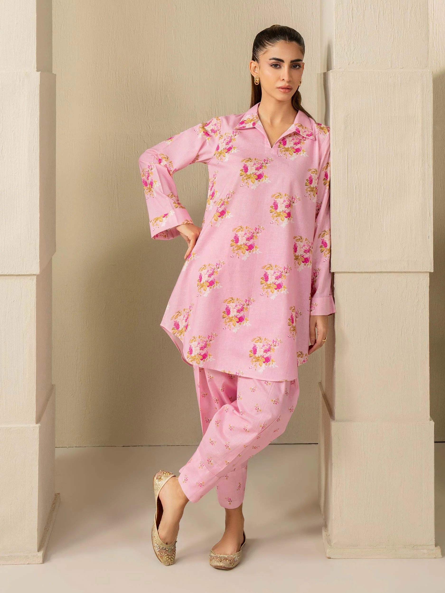 2 Piece Khaddar Suit-Printed (Unstitched) - Image 3
