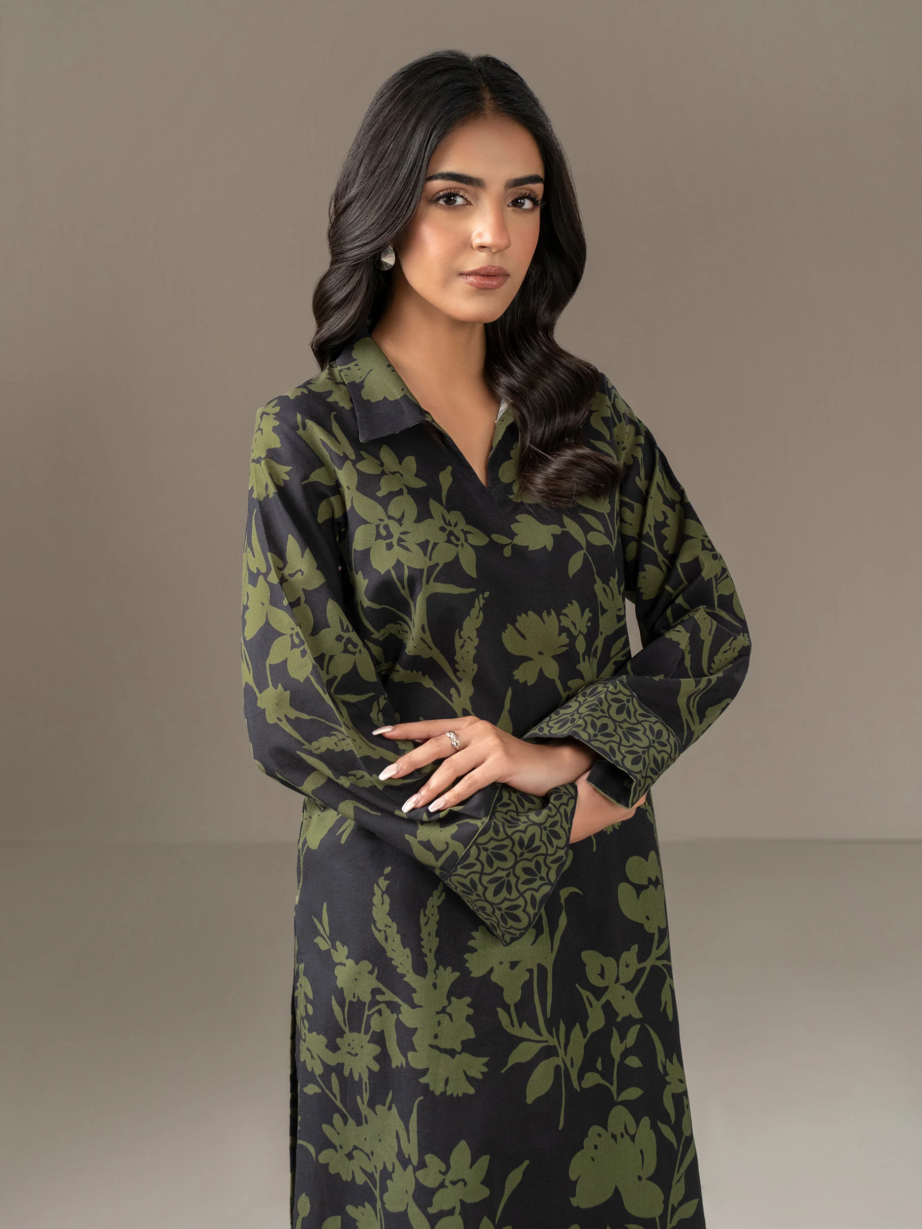 2 Piece Khaddar Suit-Printed (Unstitched) - Image 2