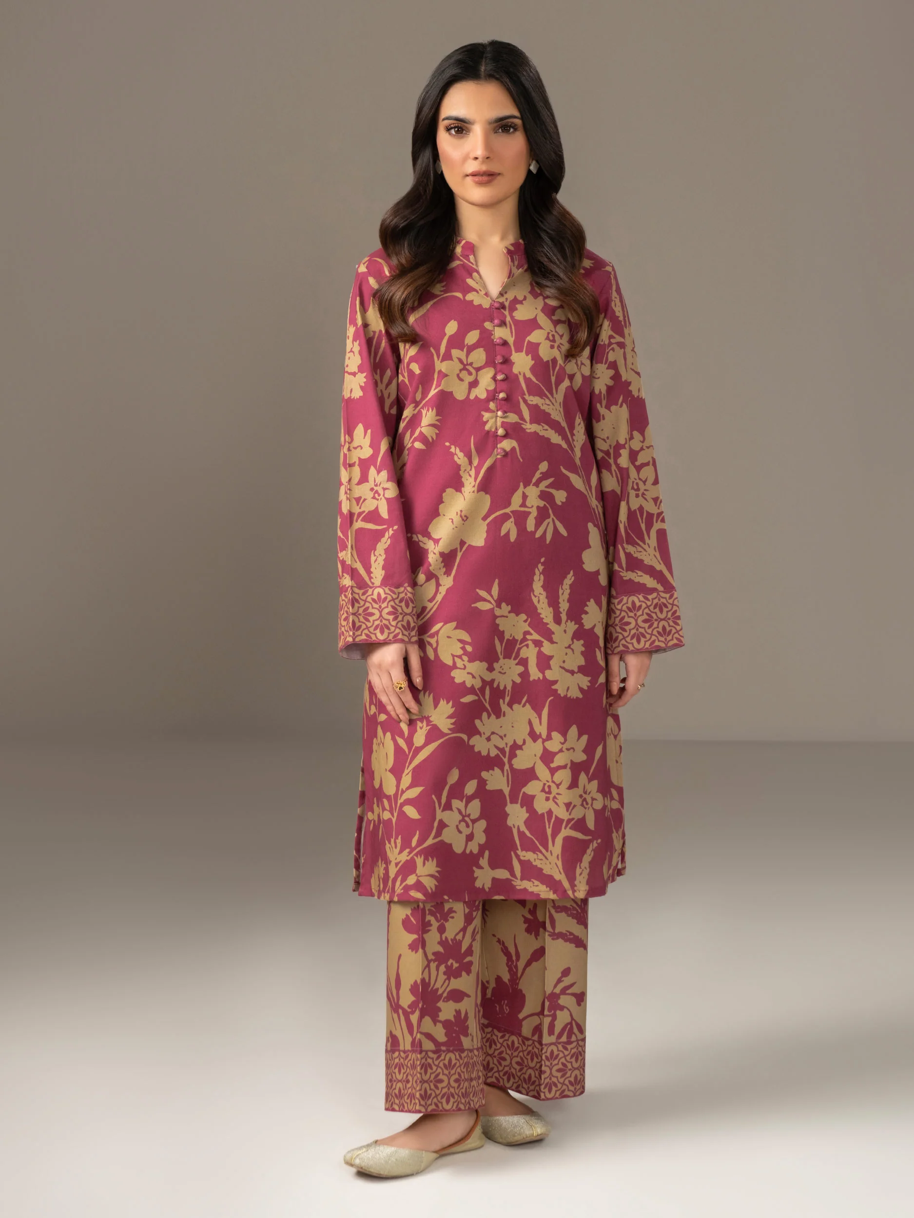 2 Piece Khaddar Suit-Printed (Unstitched) - Image 3