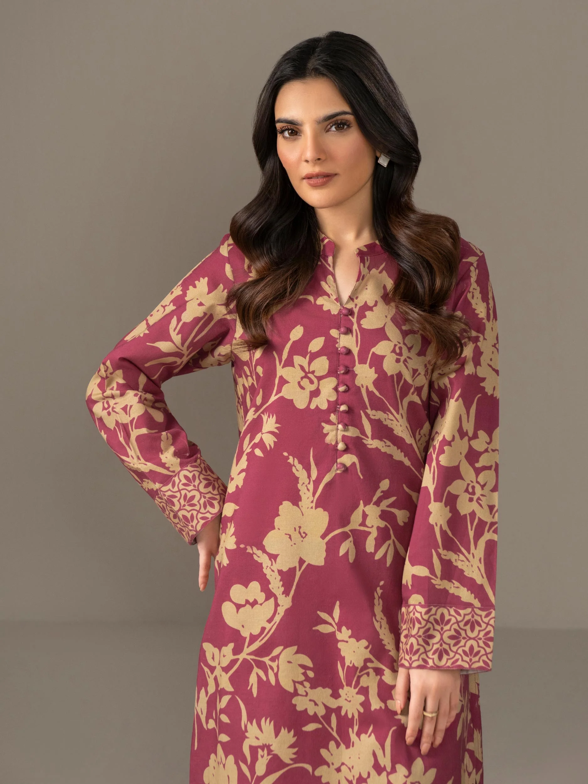 2 Piece Khaddar Suit-Printed (Unstitched) - Image 6