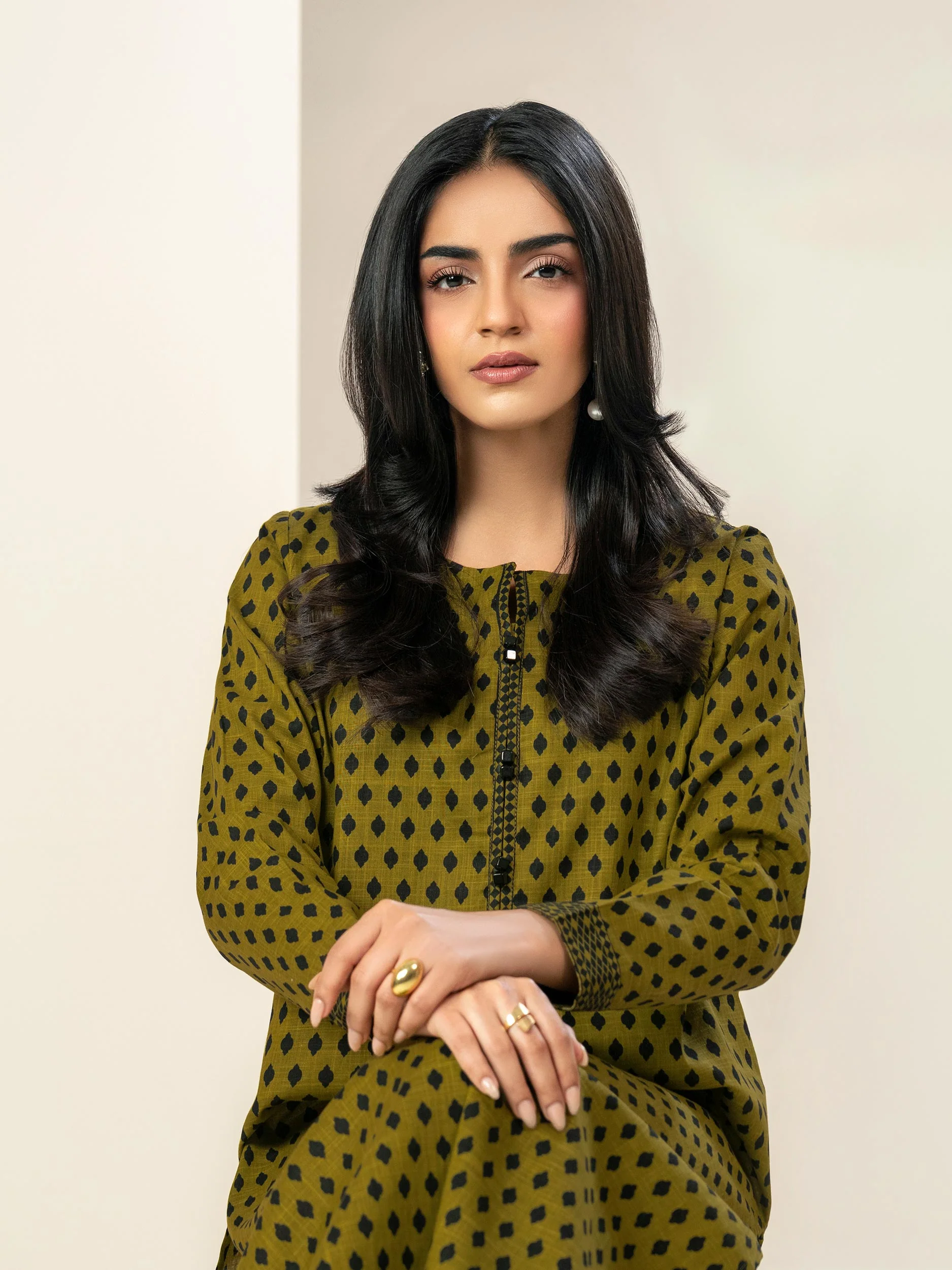 2 Piece Slub Khaddar Suit-Printed (Unstitched) - Image 6
