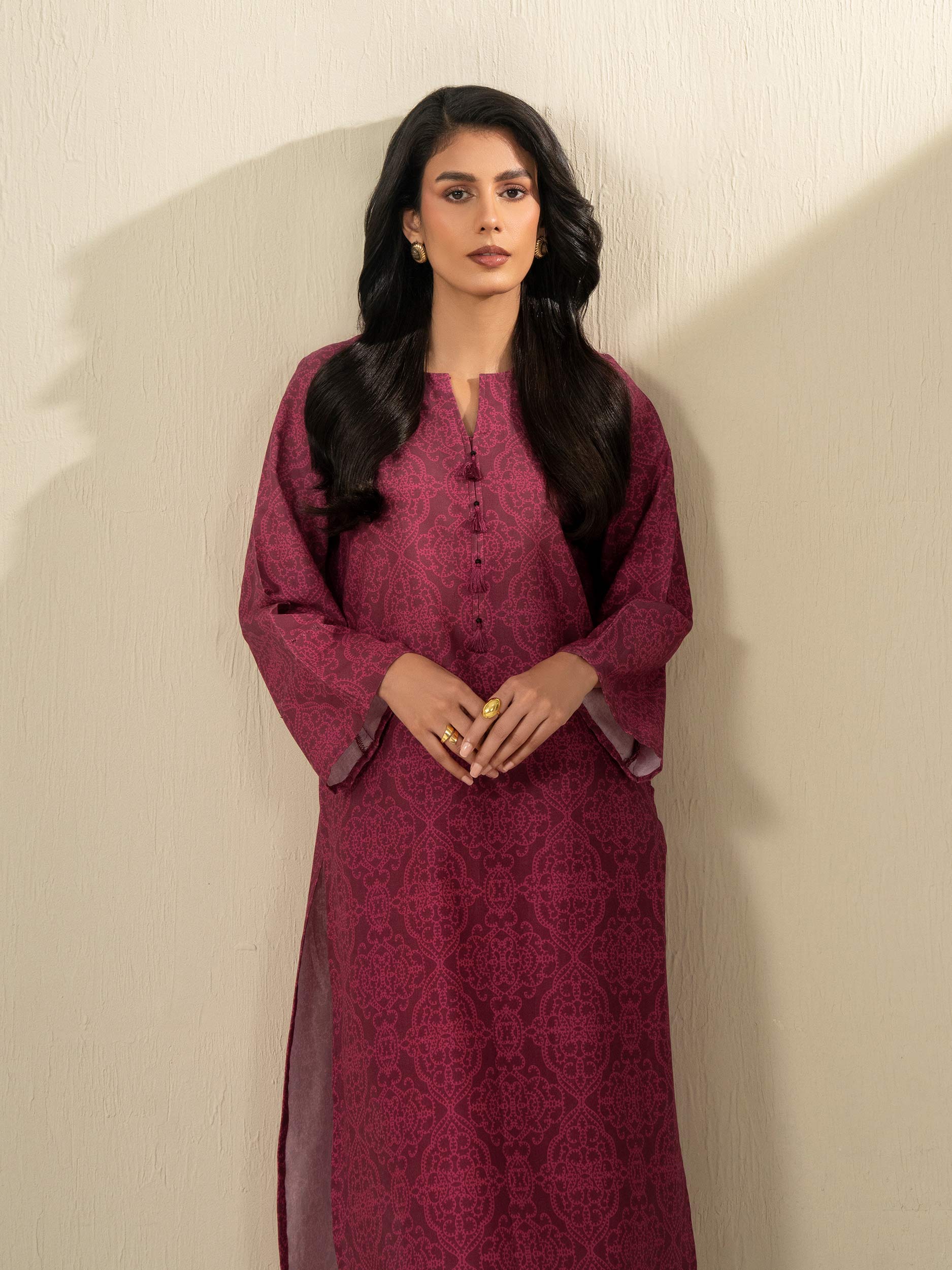 2 Piece Khaddar Suit-Printed (Unstitched) - Image 2