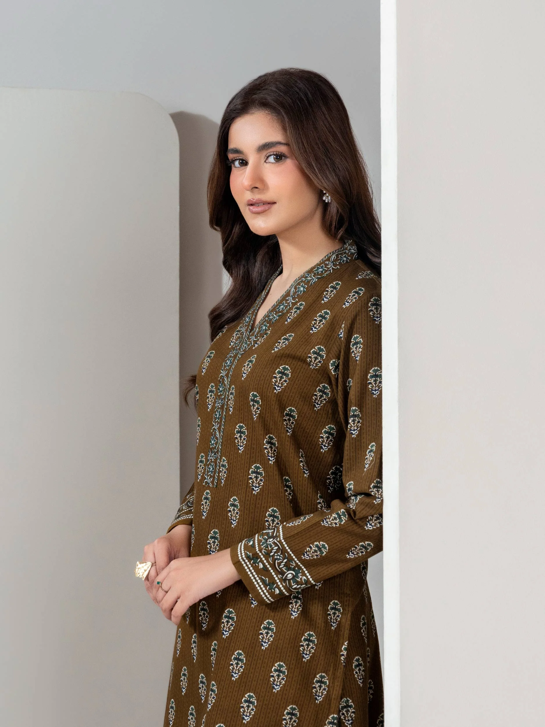 2 Piece Slub Khaddar Suit (Unstitched) - Image 5