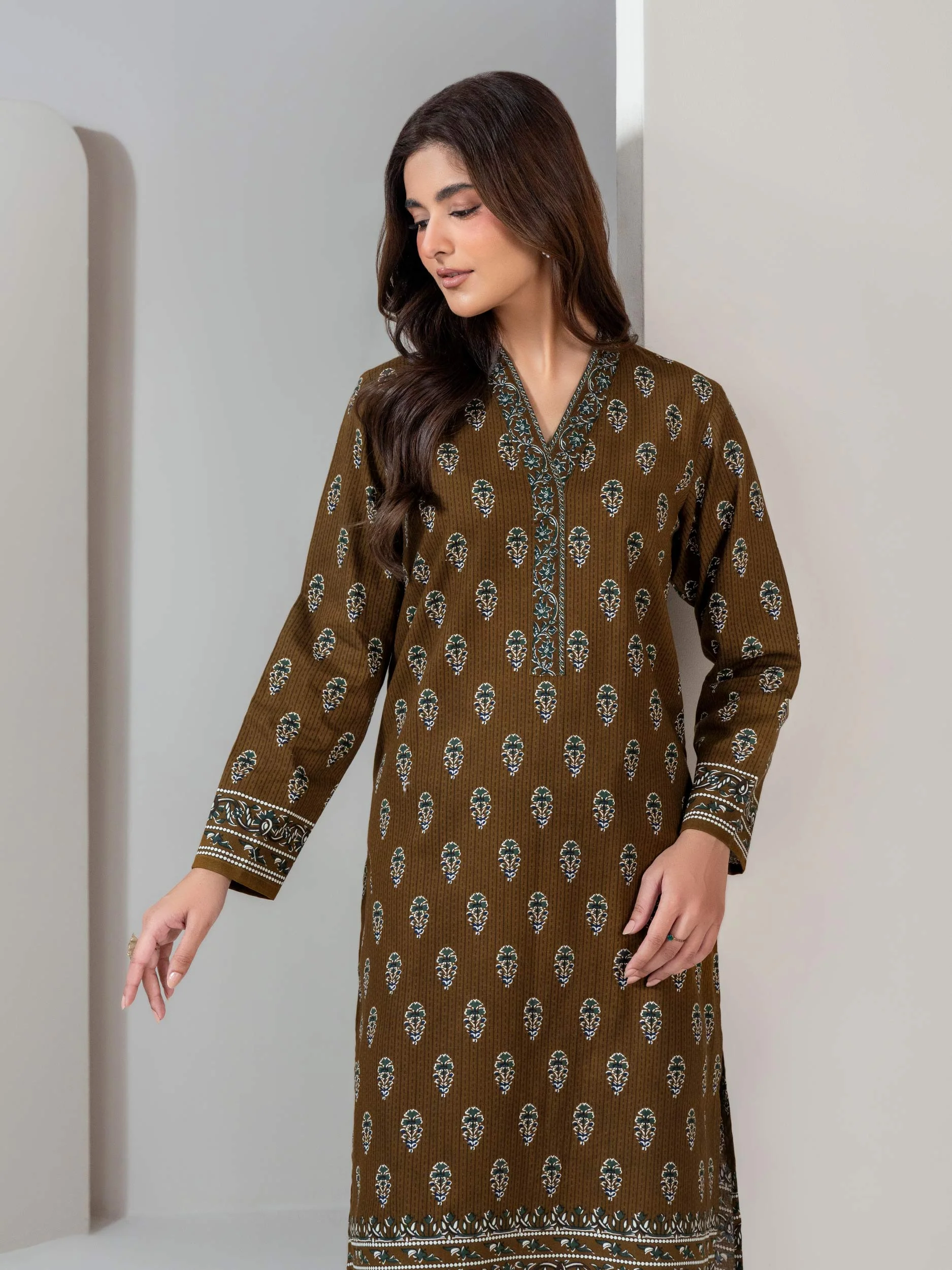 2 Piece Slub Khaddar Suit (Unstitched) - Image 6
