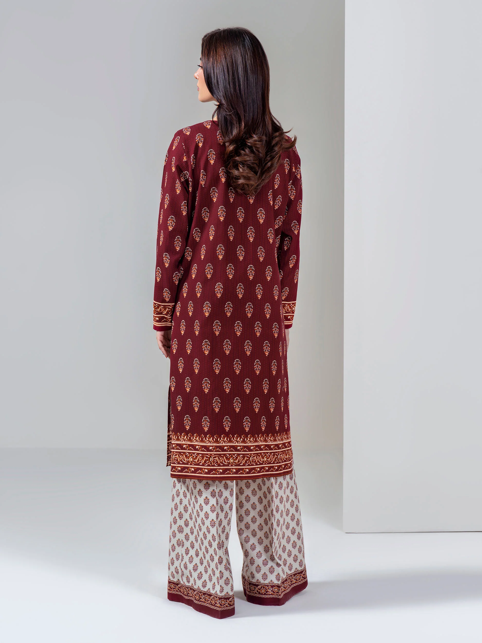 2 Piece Slub Khaddar Suit (Unstitched) - Image 3