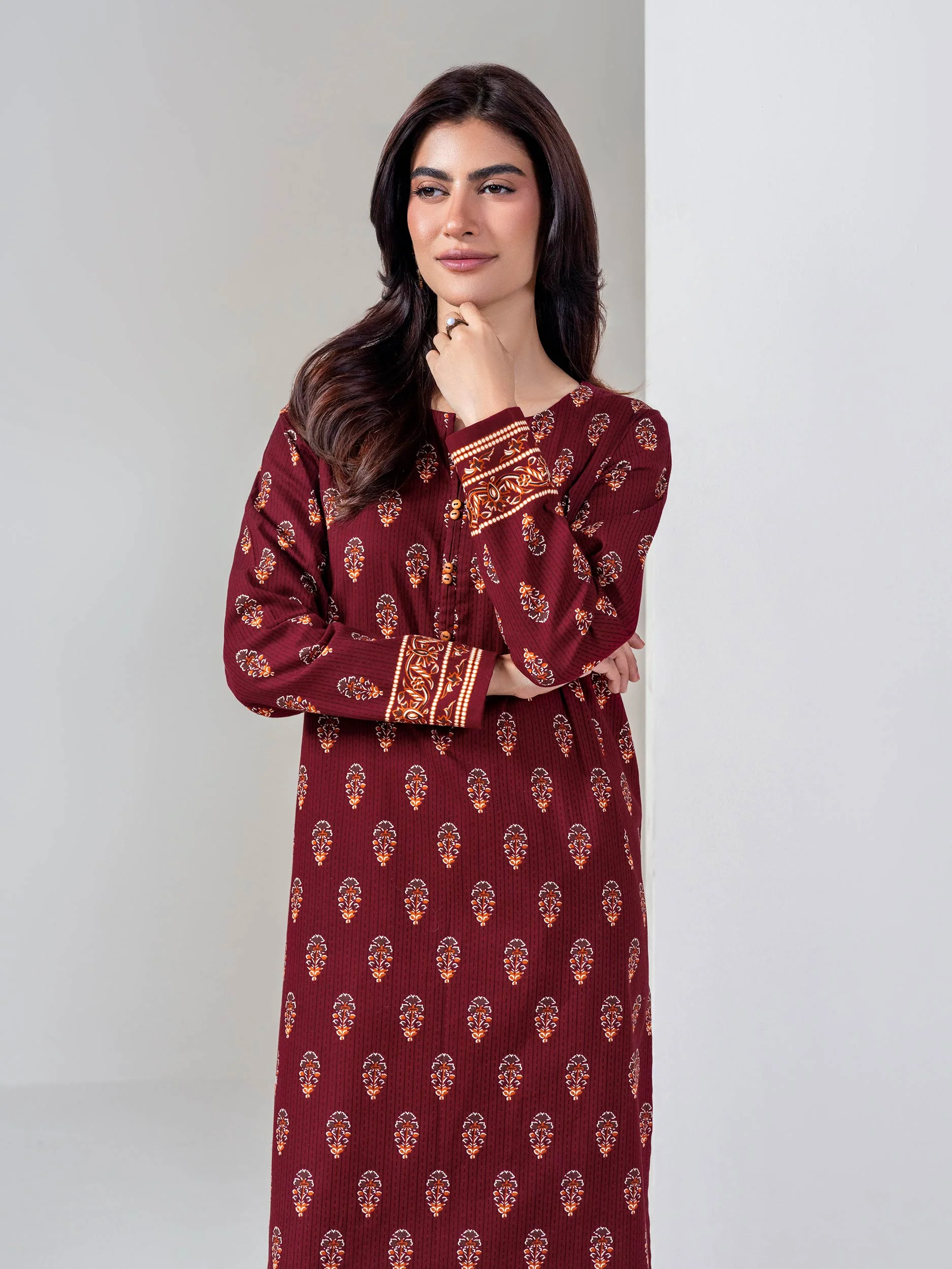 2 Piece Slub Khaddar Suit (Unstitched) - Image 4