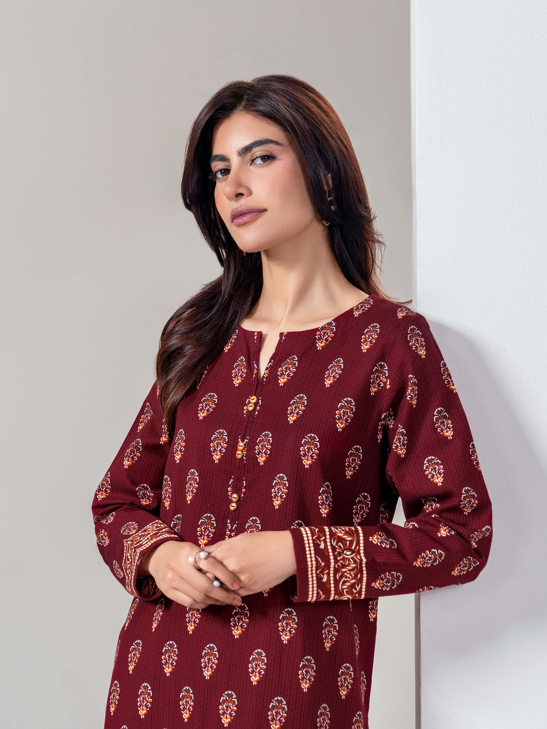 2 Piece Slub Khaddar Suit (Unstitched) - Image 5