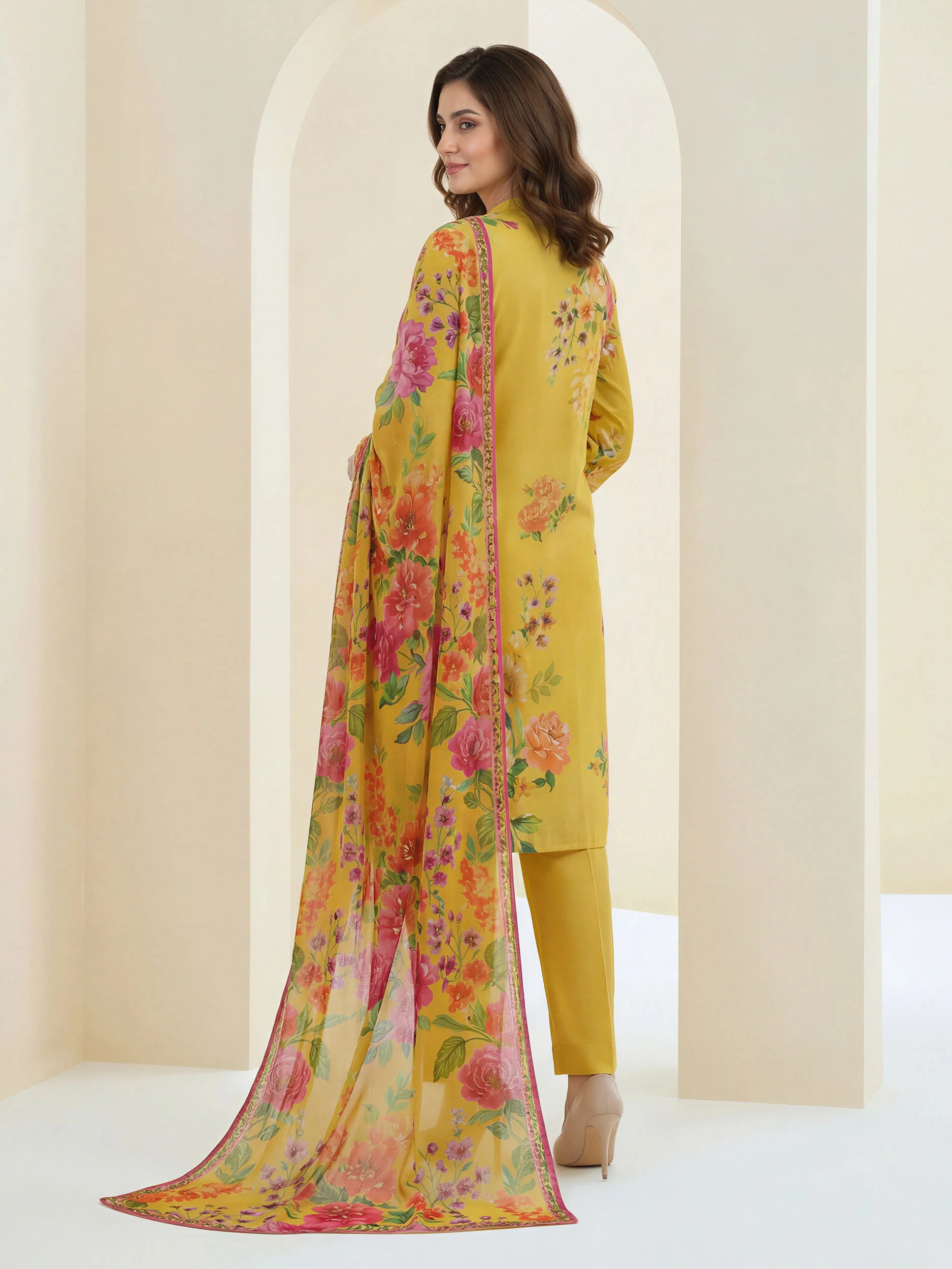 2 Piece Lawn Suit -Printed (Unstitched) - Image 2