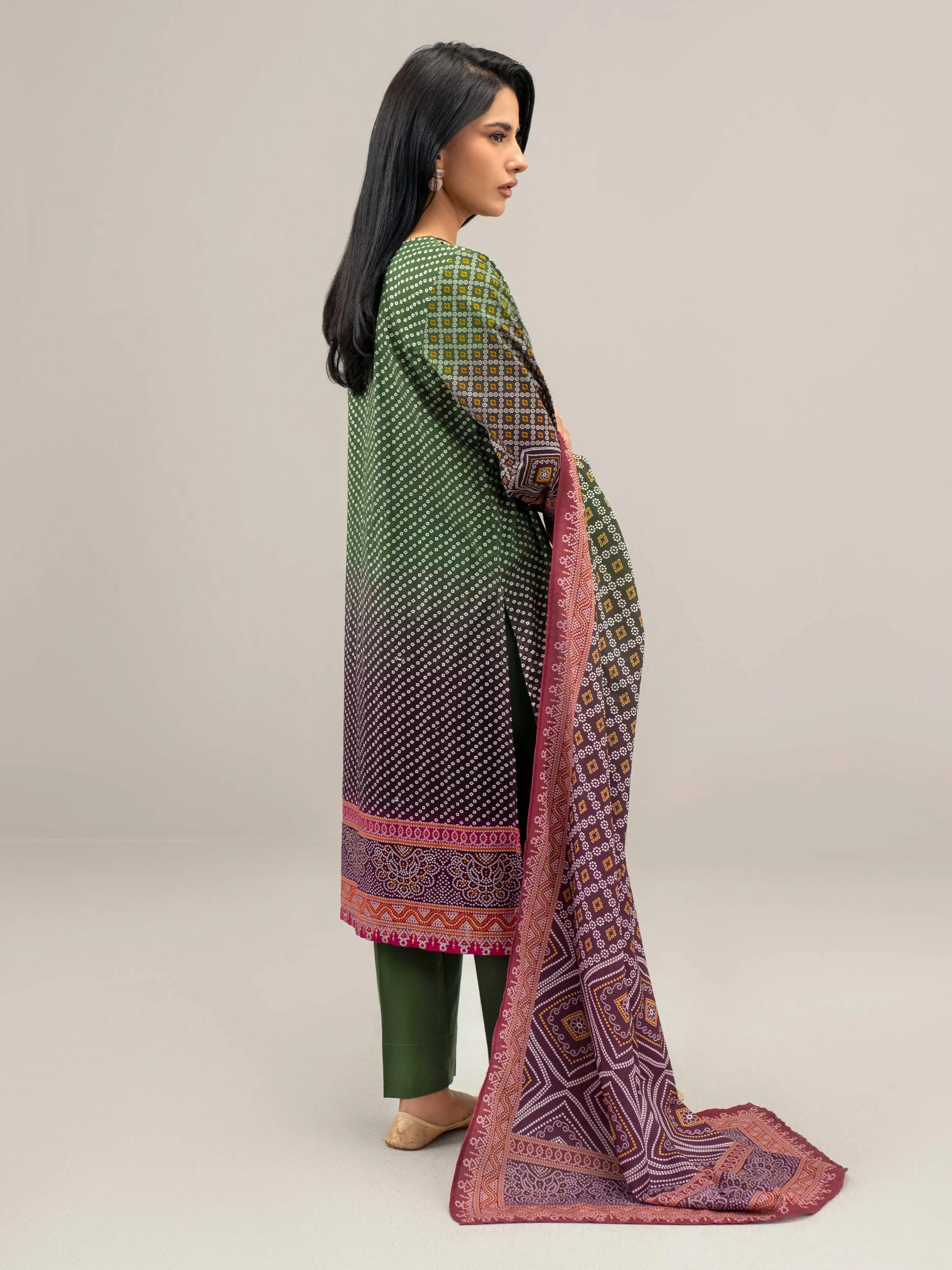 3 Piece Lawn Suit-Embroidered (Unstitched) - Image 3