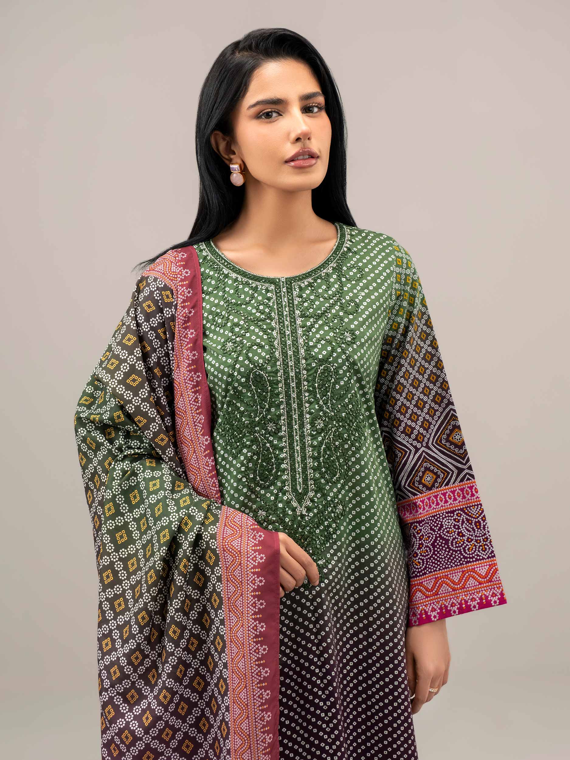 3 Piece Lawn Suit-Embroidered (Unstitched) - Image 6