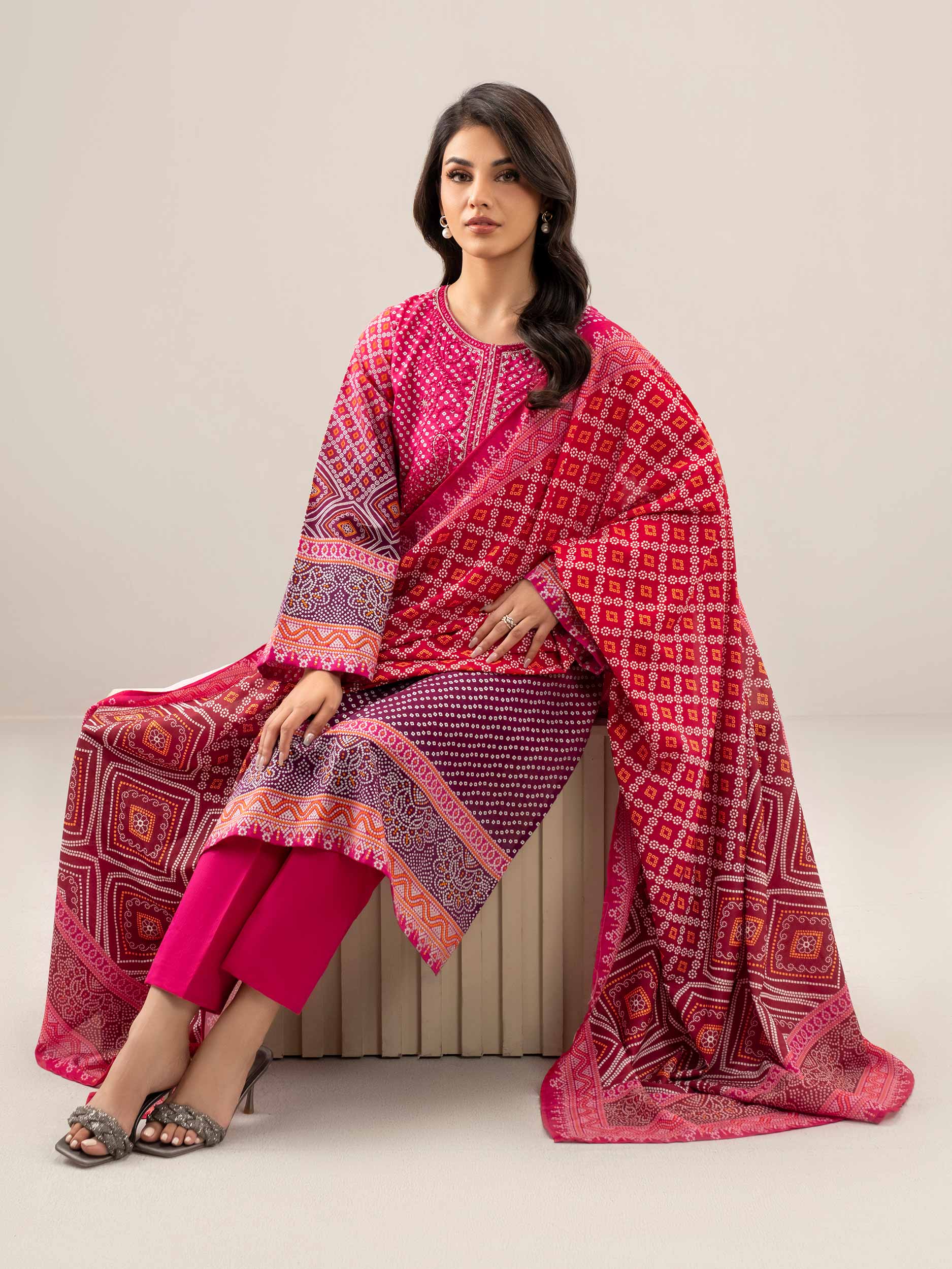 3 Piece Lawn Suit-Embroidered (Unstitched) - Image 4