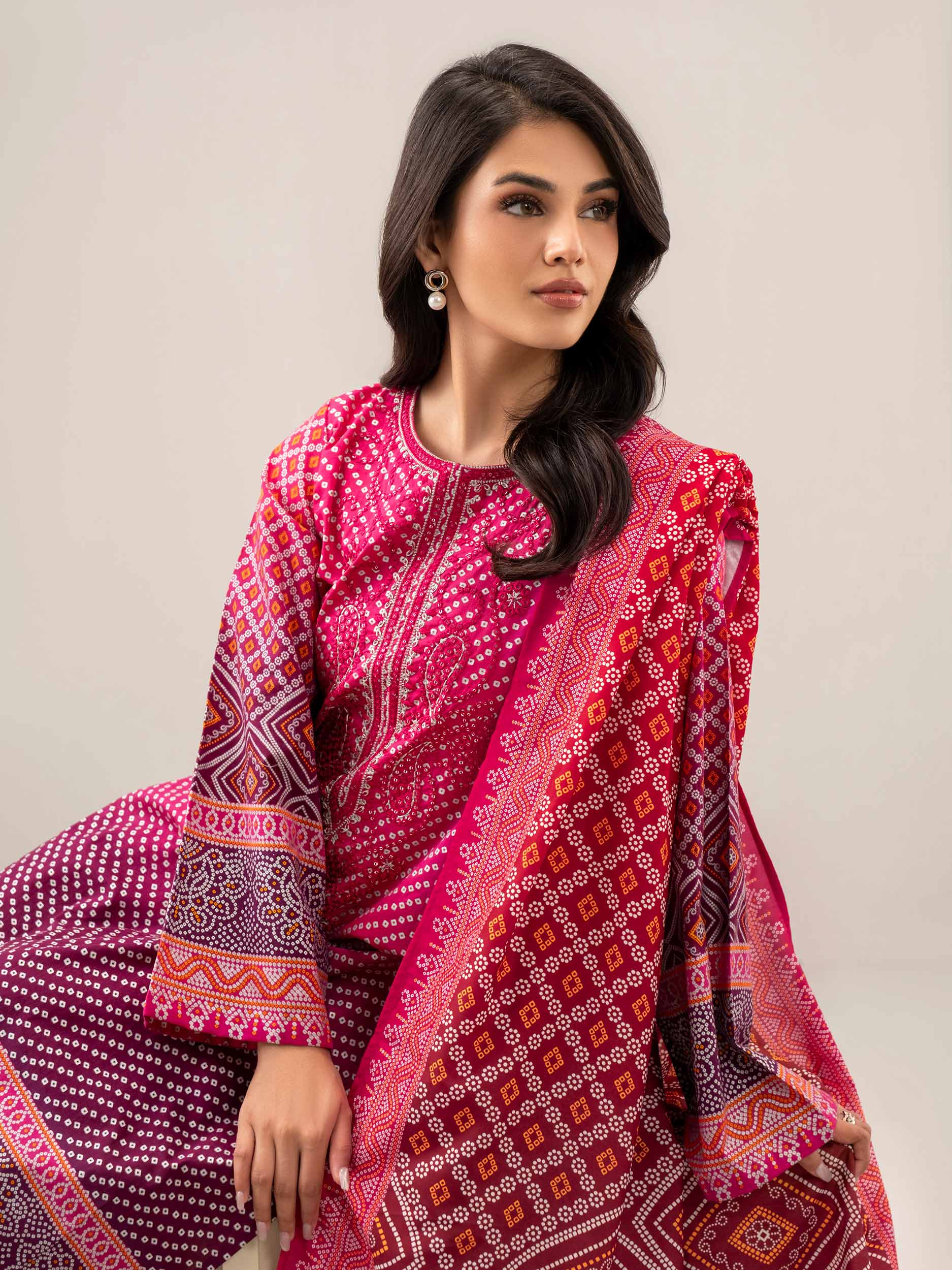 3 Piece Lawn Suit-Embroidered (Unstitched) - Image 6