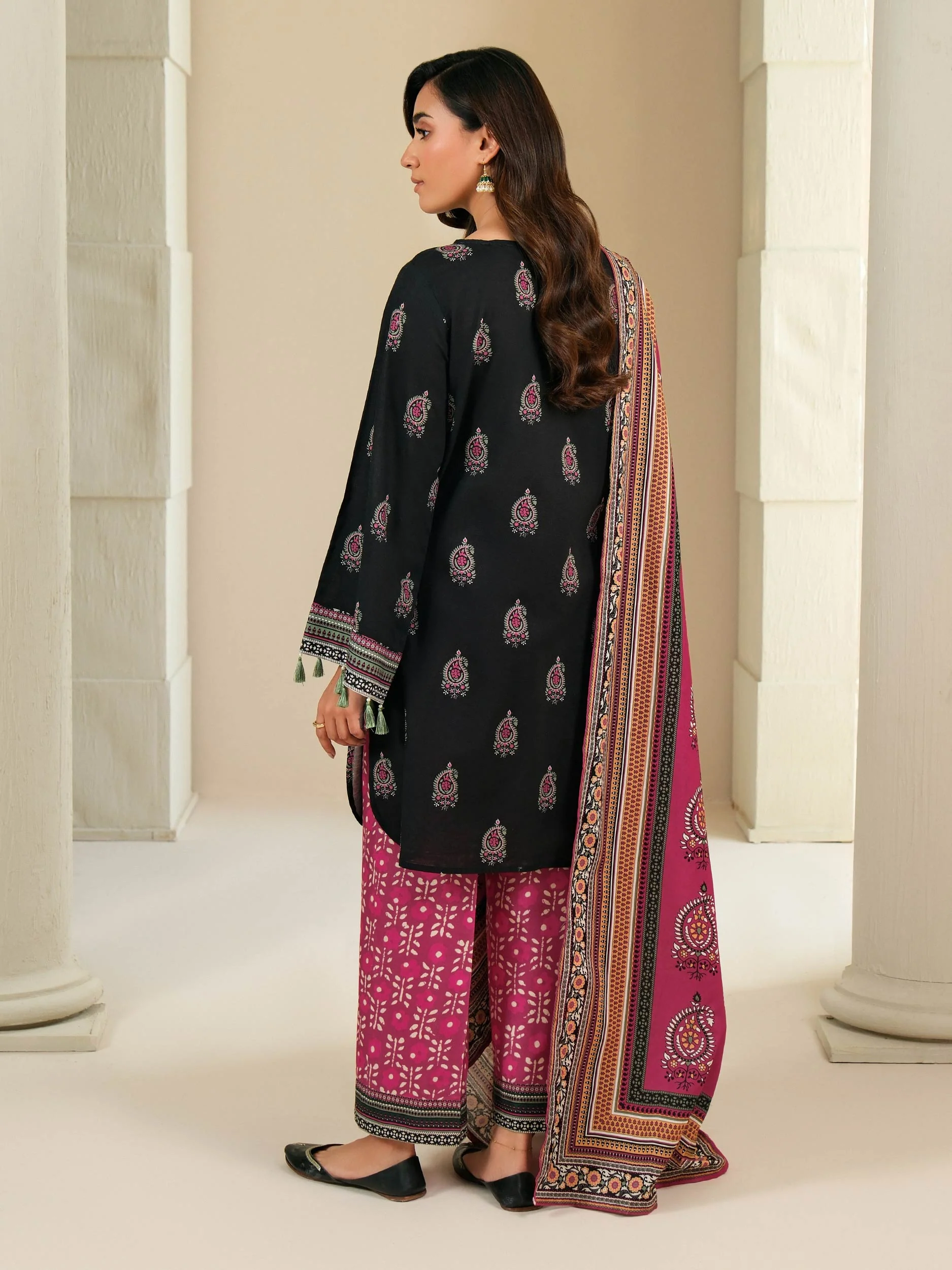 3 Piece Khaddar Suit-Printed (Unstitched) - Image 3