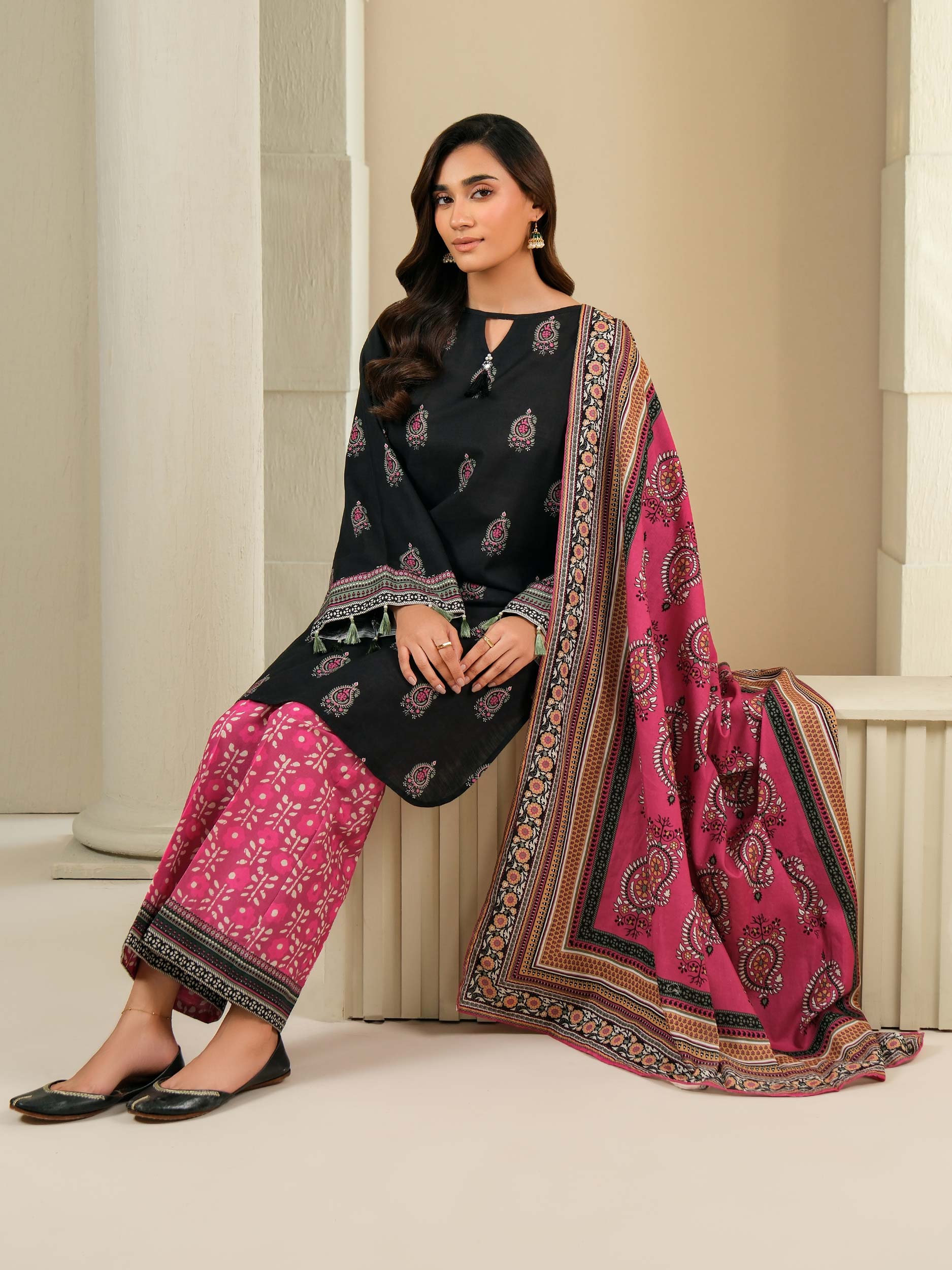 3 Piece Khaddar Suit-Printed (Unstitched) - Image 6