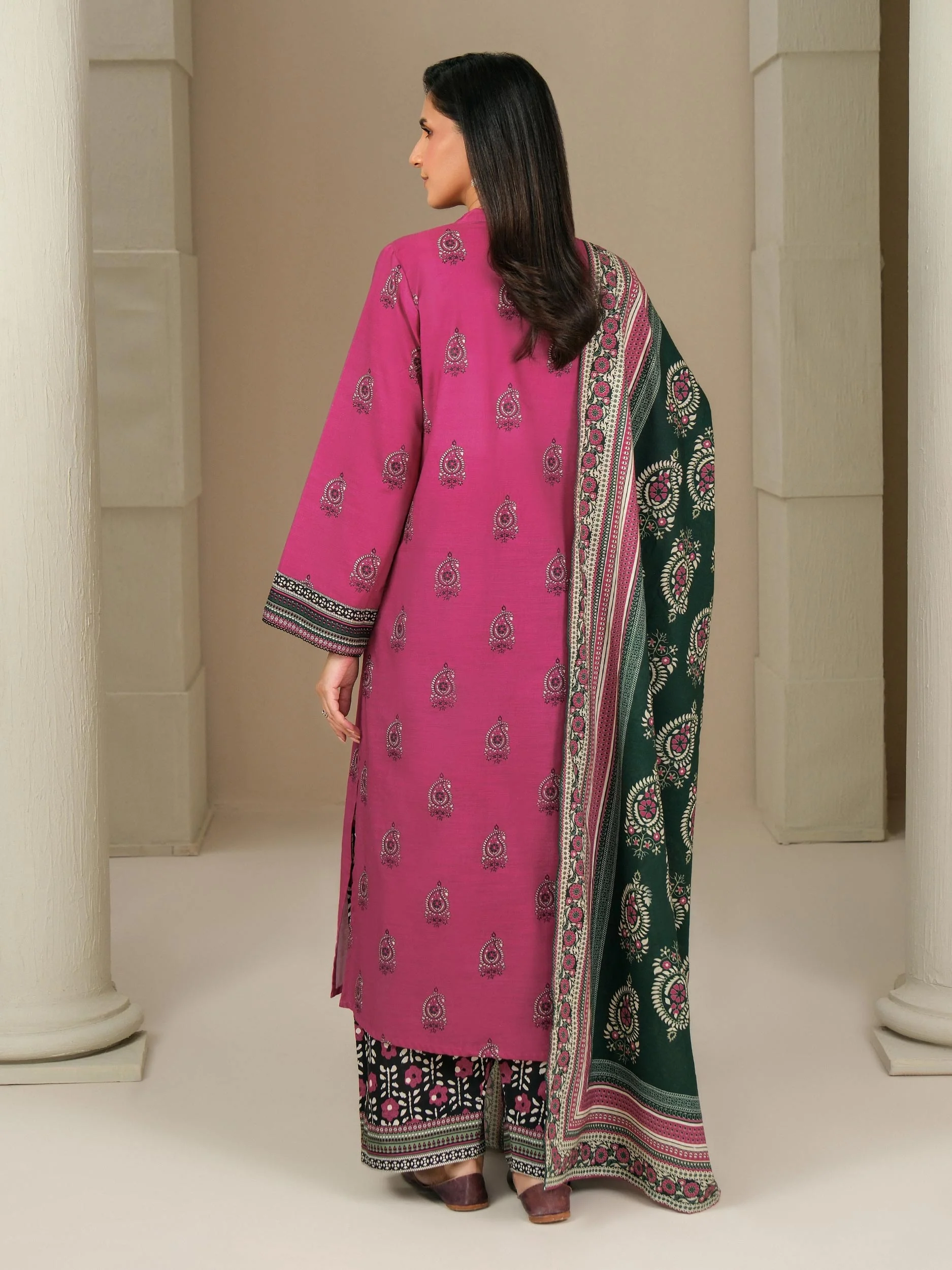 3 Piece Khaddar Suit-Printed (Unstitched) - Image 6