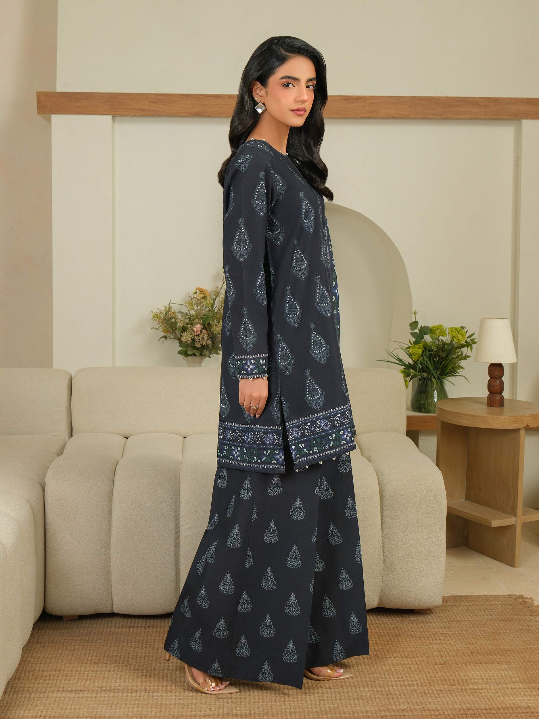 3 Piece Khaddar Suit-Printed (Unstitched) - Image 4