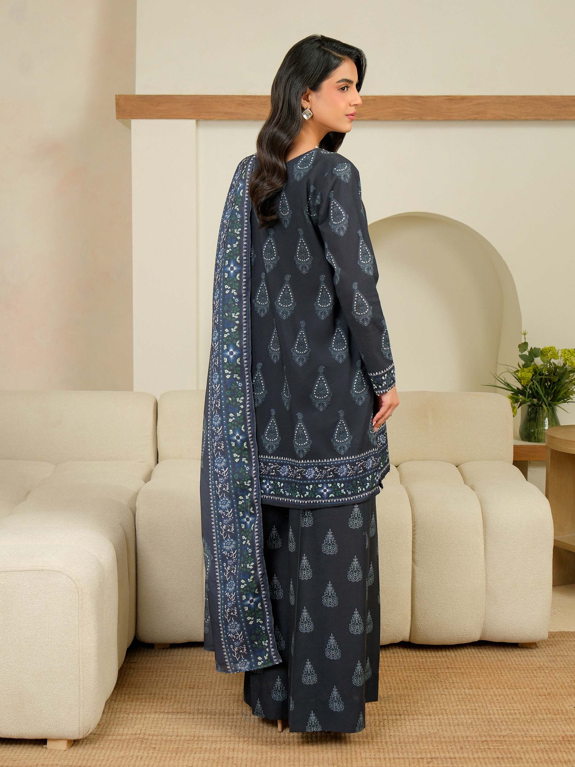 3 Piece Khaddar Suit-Printed (Unstitched) - Image 5