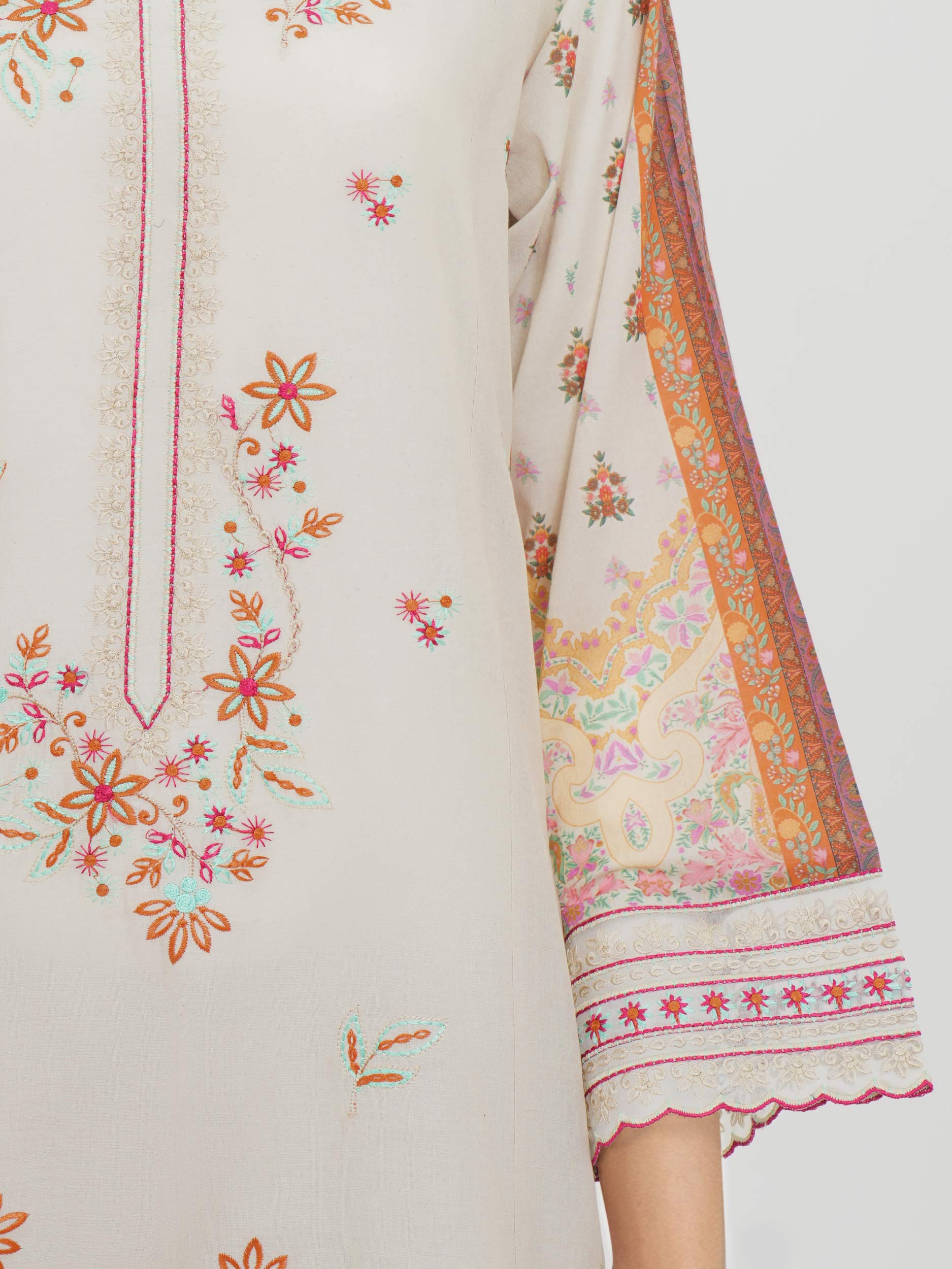 3 Piece Lawn Suit-Embroidered (Unstitched) - Image 8