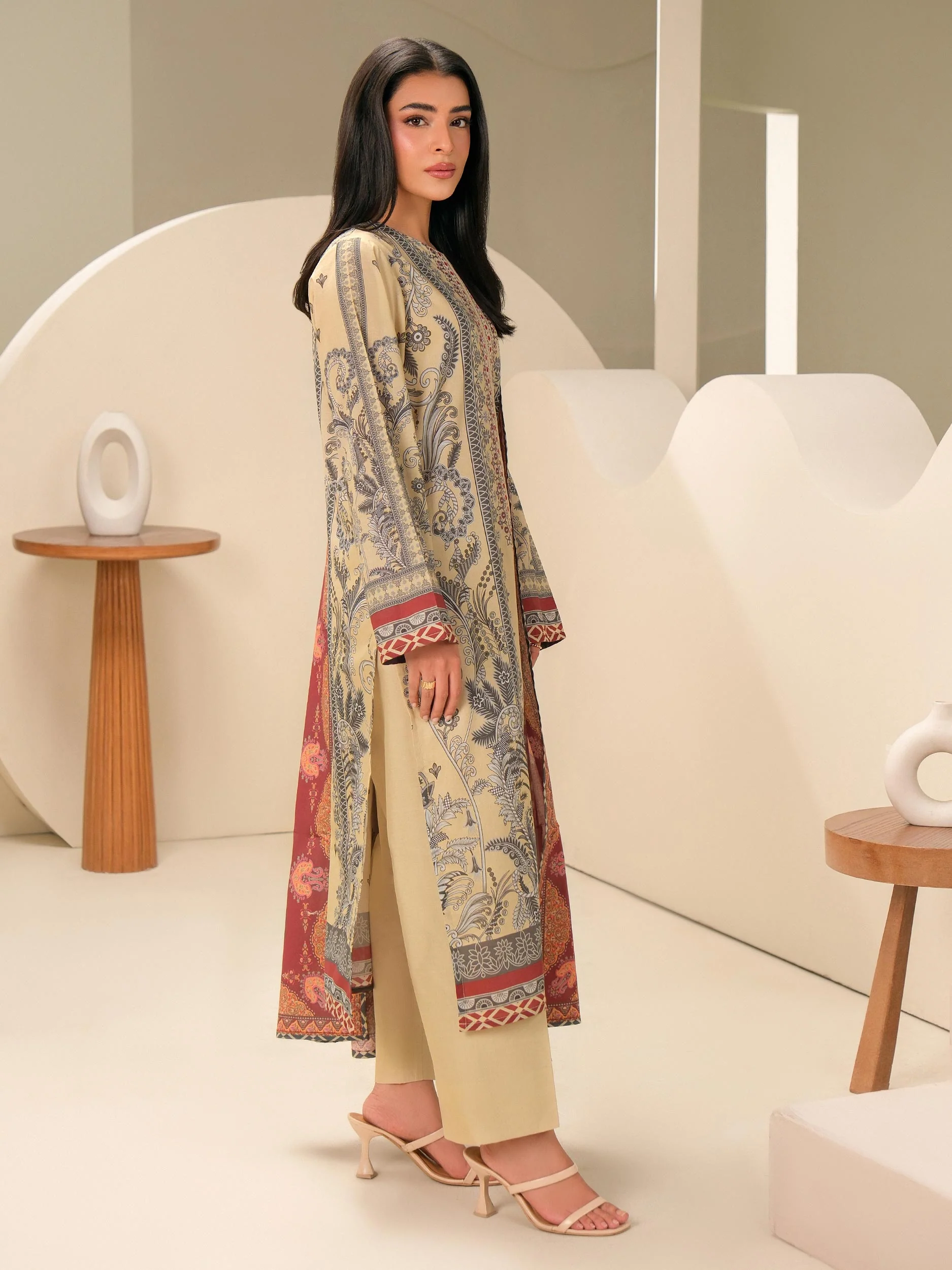 3 Piece Lawn Suit-Embroidered (Unstitched) - Image 3