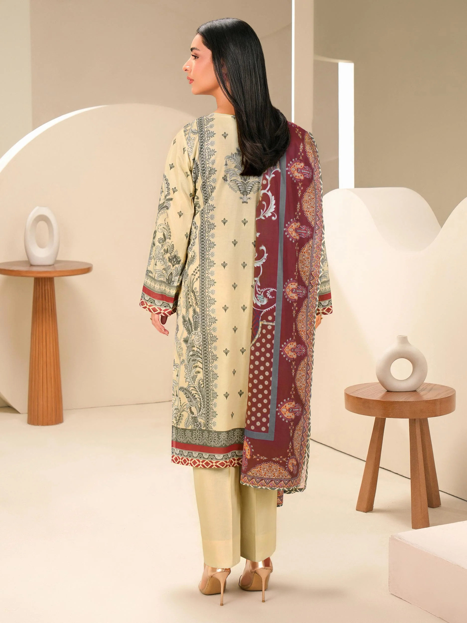 3 Piece Lawn Suit-Embroidered (Unstitched) - Image 5