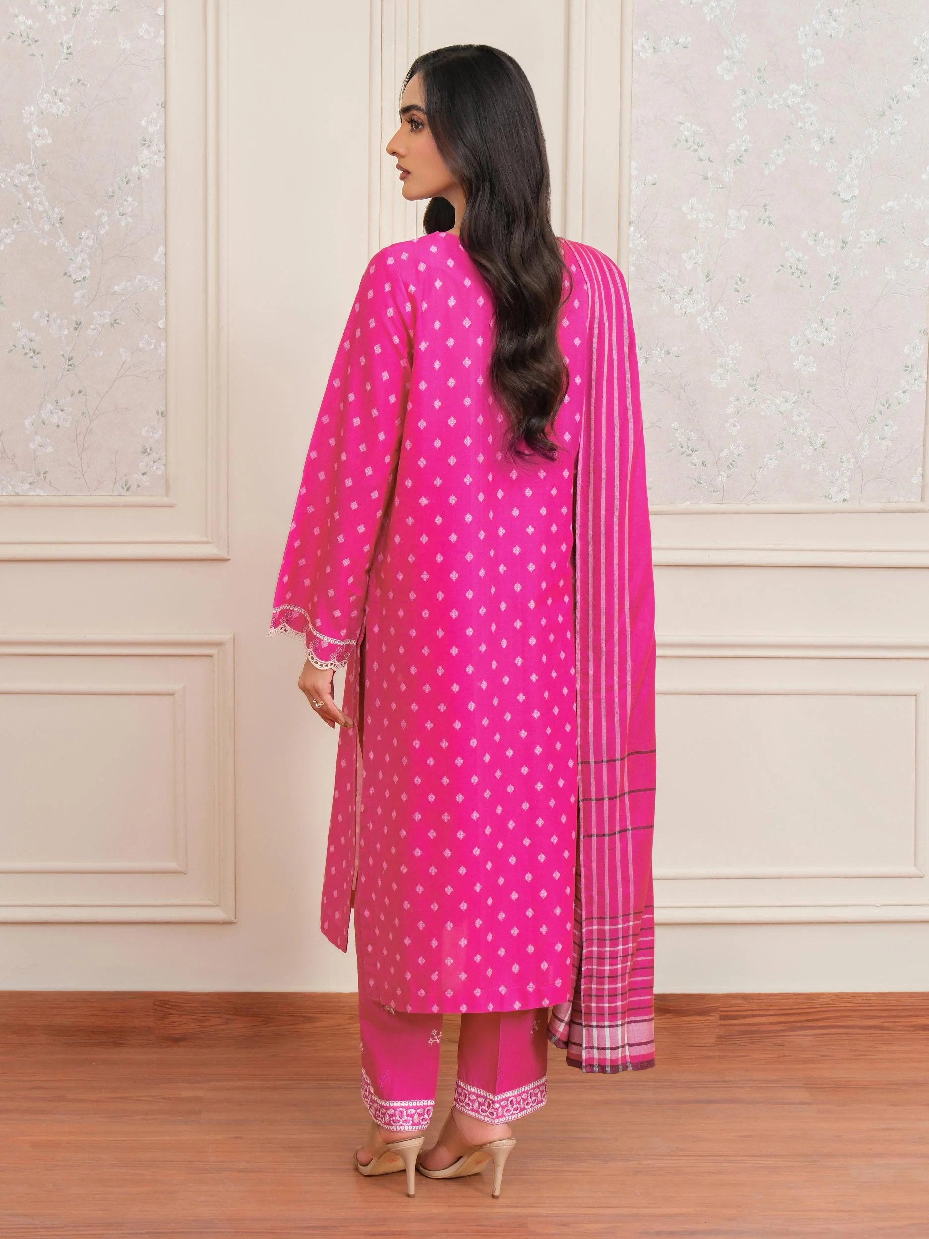 3 Piece Khaddar Suit-Embroidered (Unstitched) - Image 5