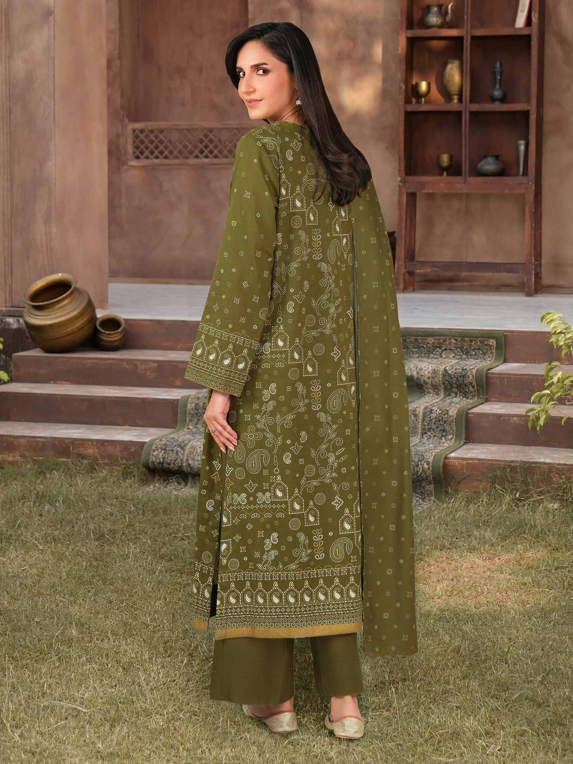 3 Piece Khaddar Suit-Embroidered (Unstitched) - Image 5